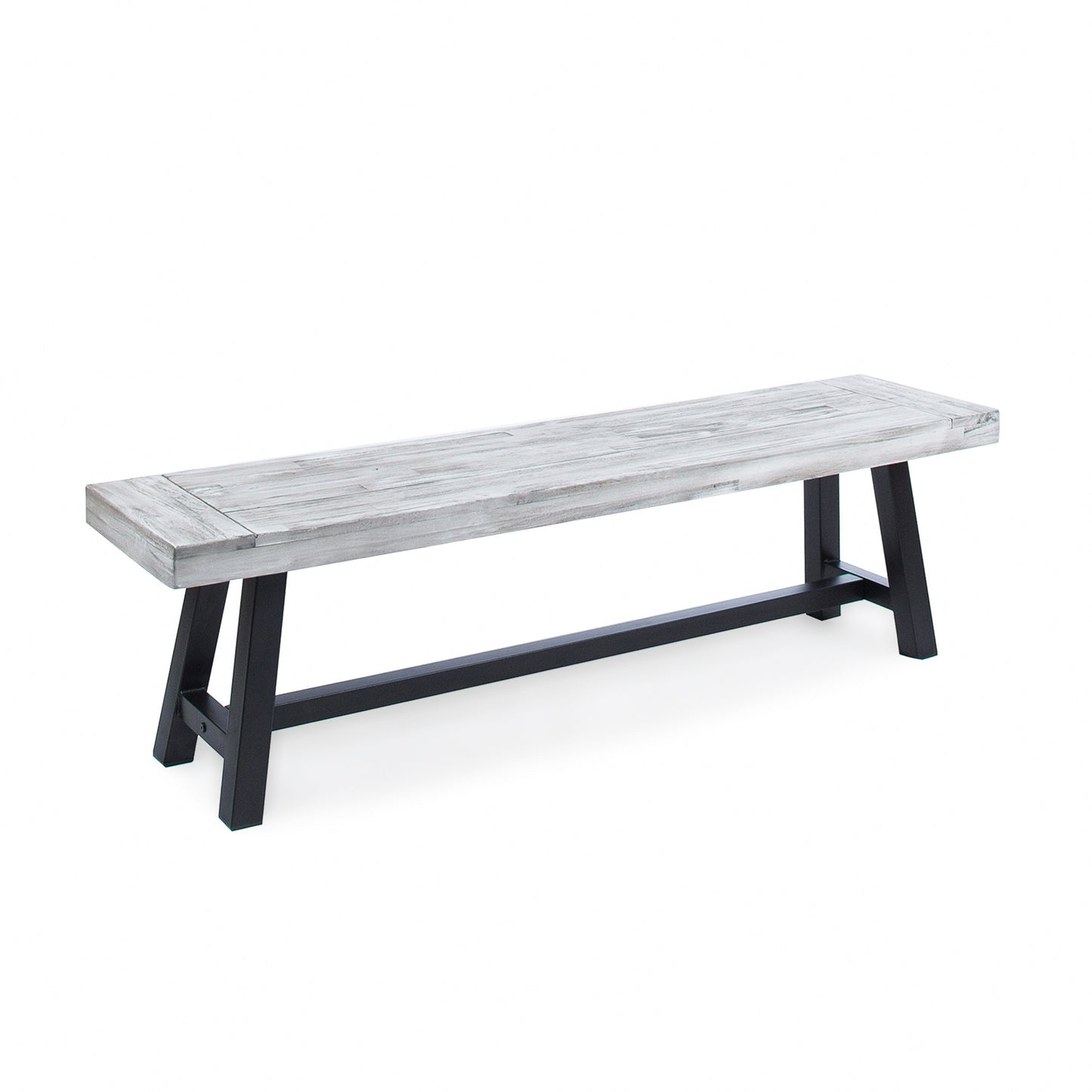 Emery Industrial Acacia Wood Bench