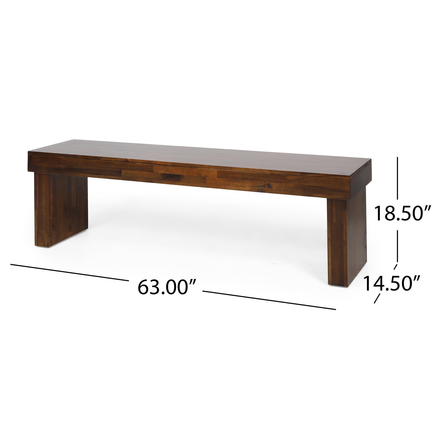 Bartholomew Craftsman Indoor Solid Wood Bench