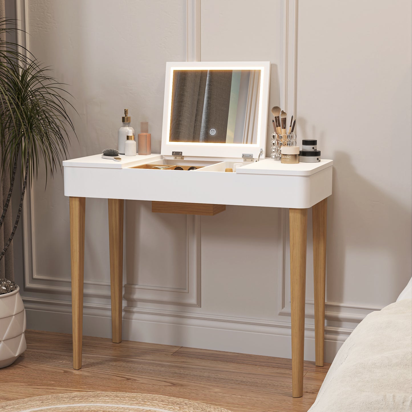 Lula Modern Solid Wood Vanity Mirror