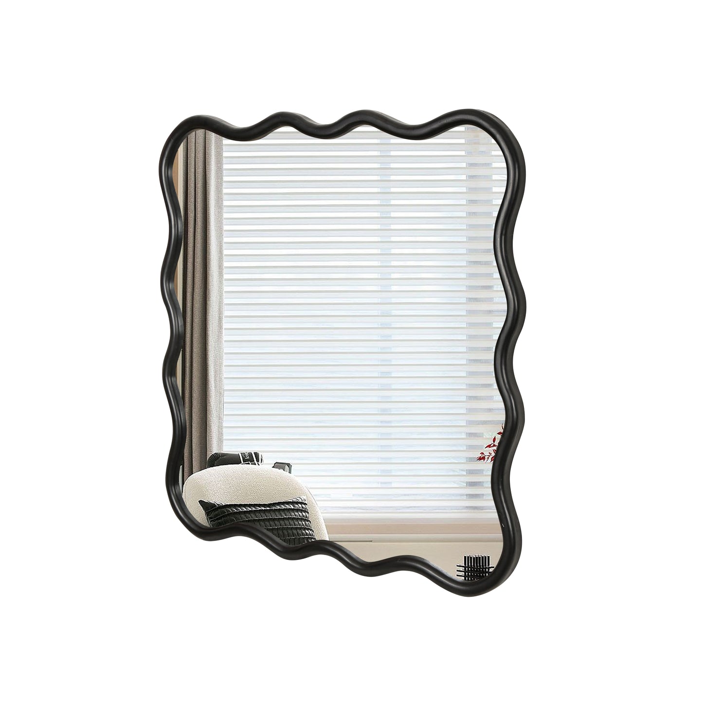 Luz Contemporary Wavy Mirror