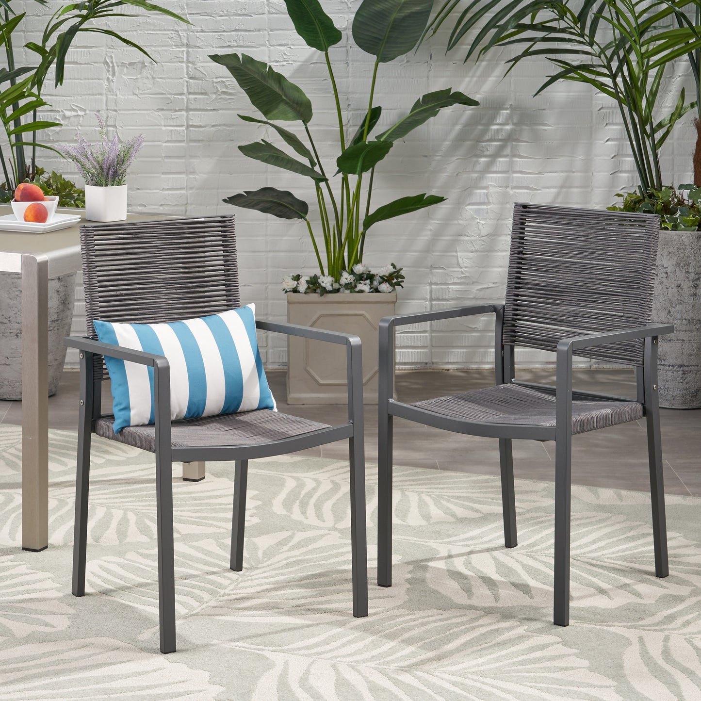 Bartholomew Modern Aluminum Rope Chair