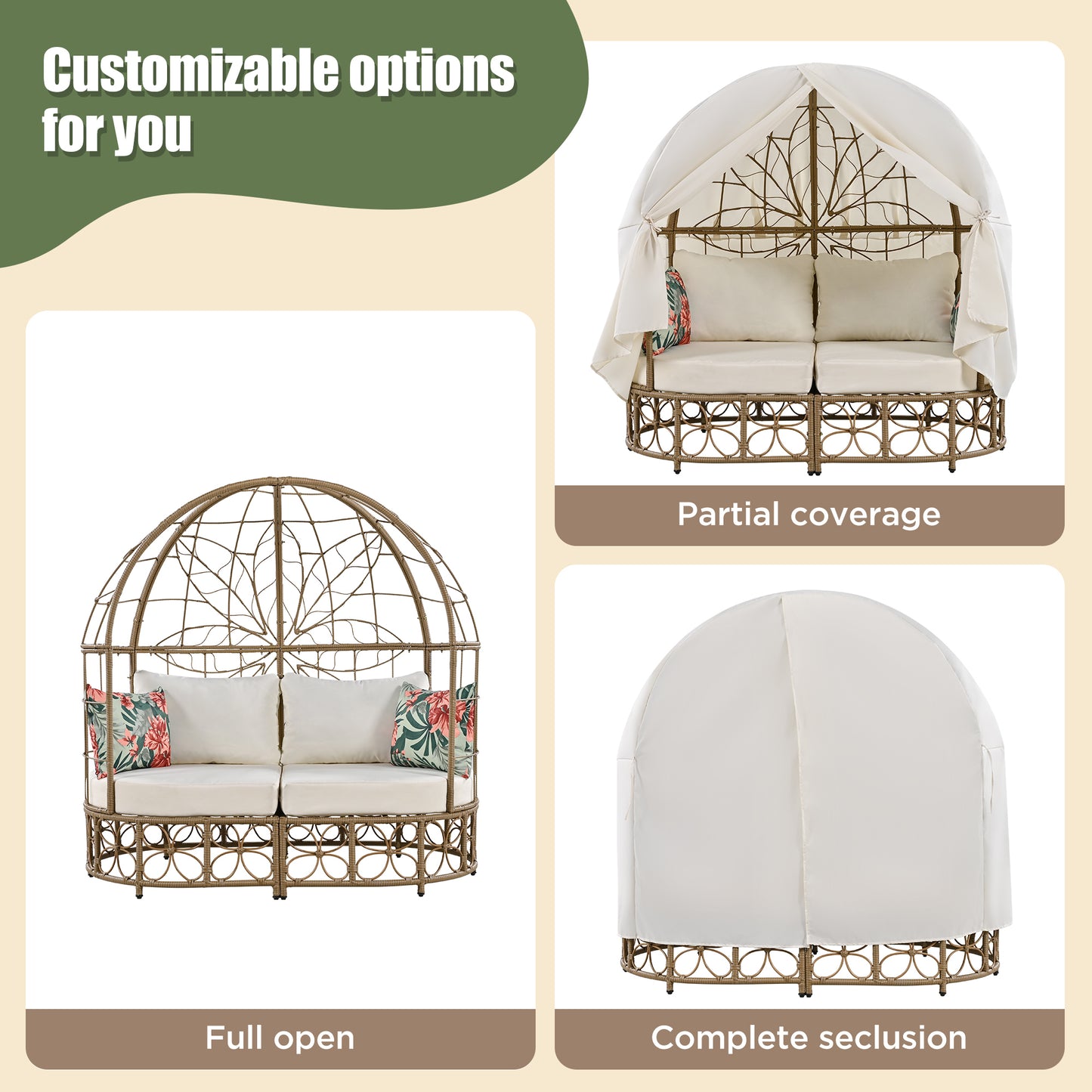Somerset Craftsman Wicker Patio Daybed