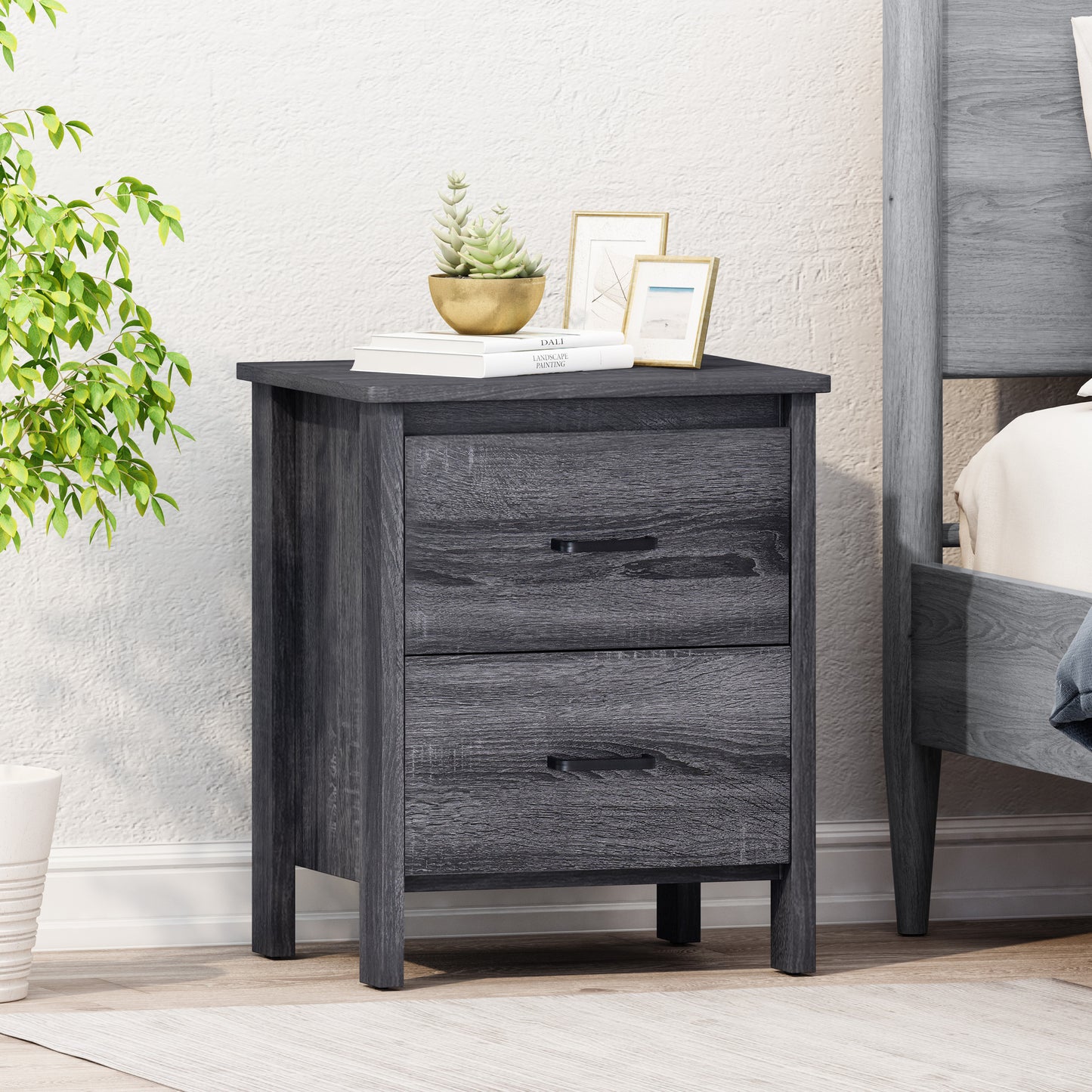 Marites Craftsman Toolless Assembly Nightstand