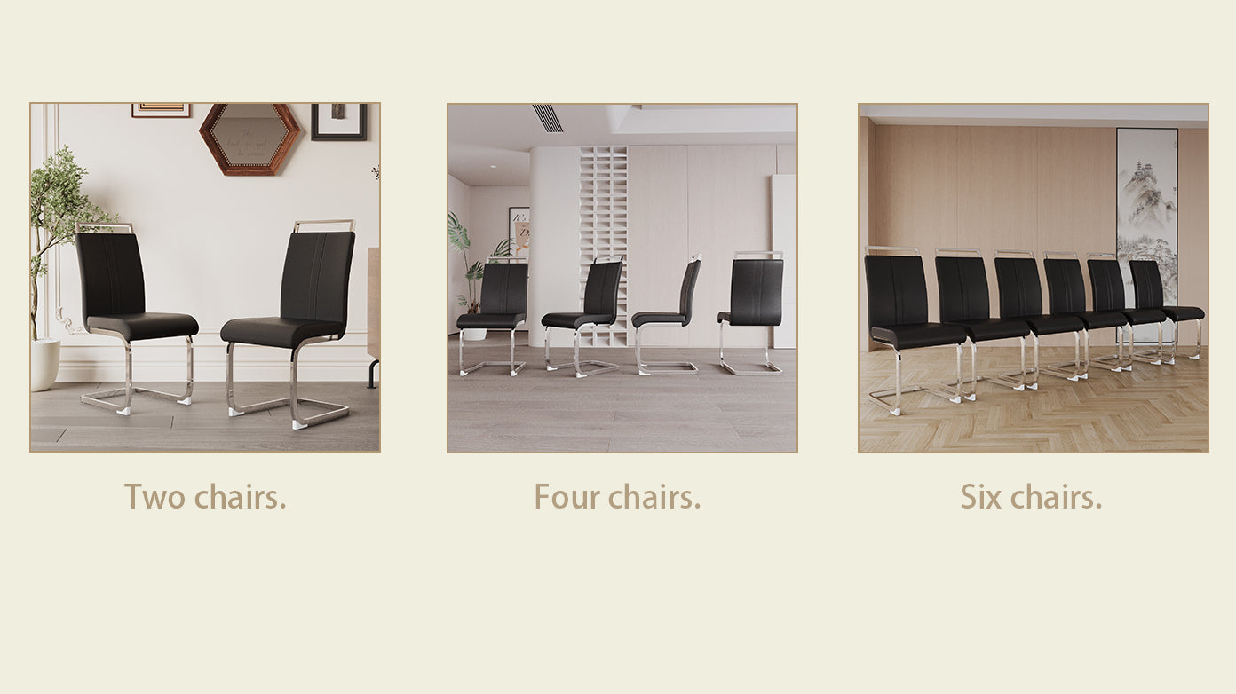 Lula Modern C-shaped PU Leather Chairs