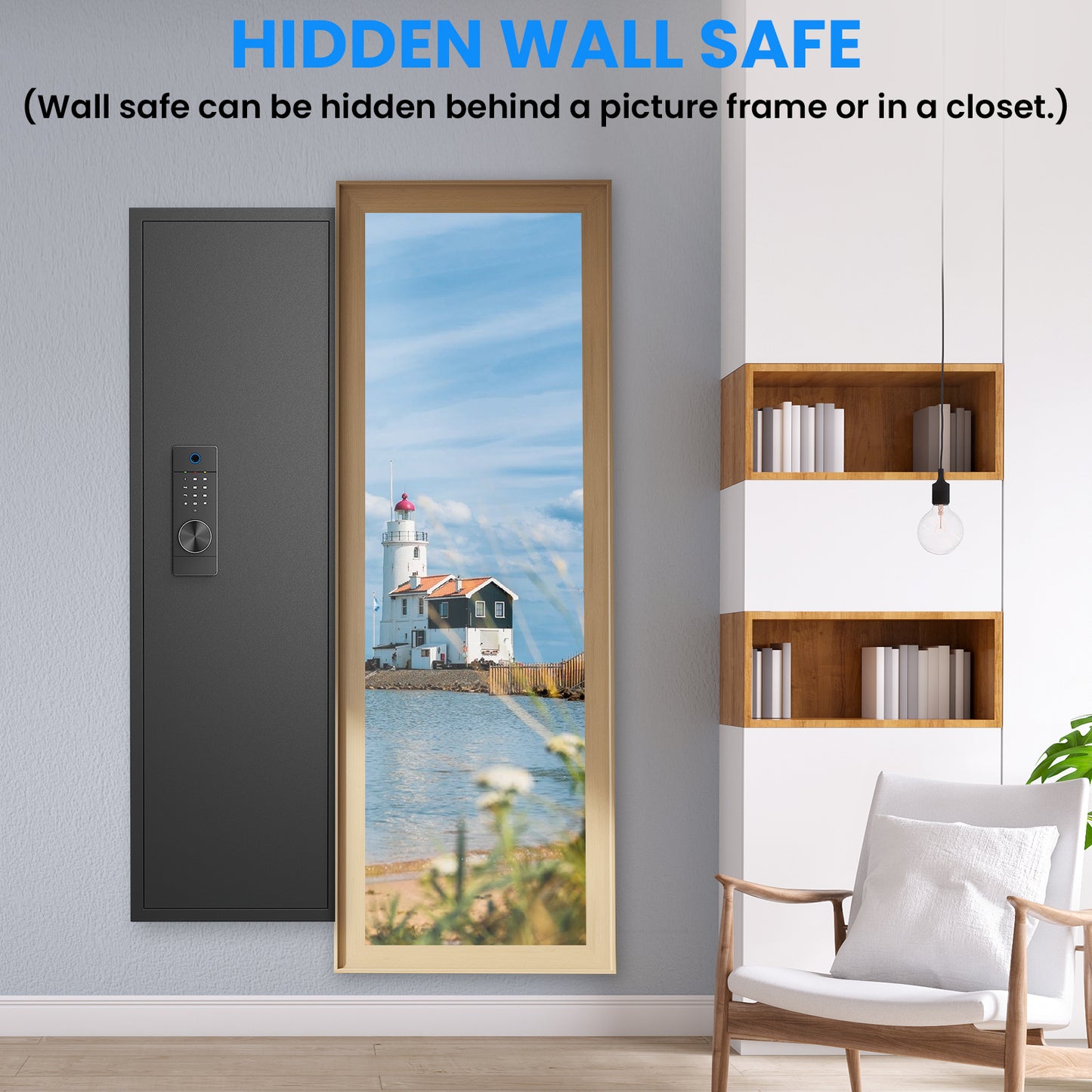 Napa Modern Fingerprint Wall Gun Safe