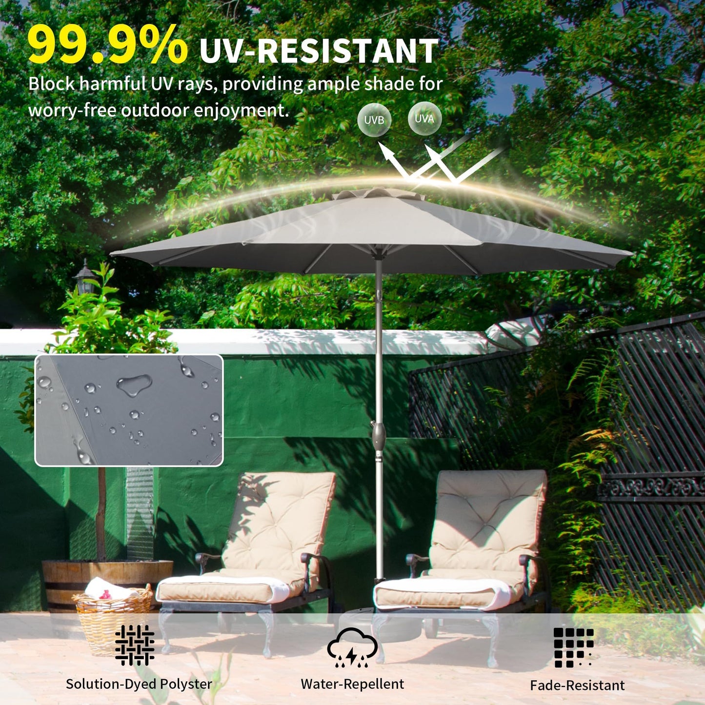Mission Contemporary Patio Market Umbrella