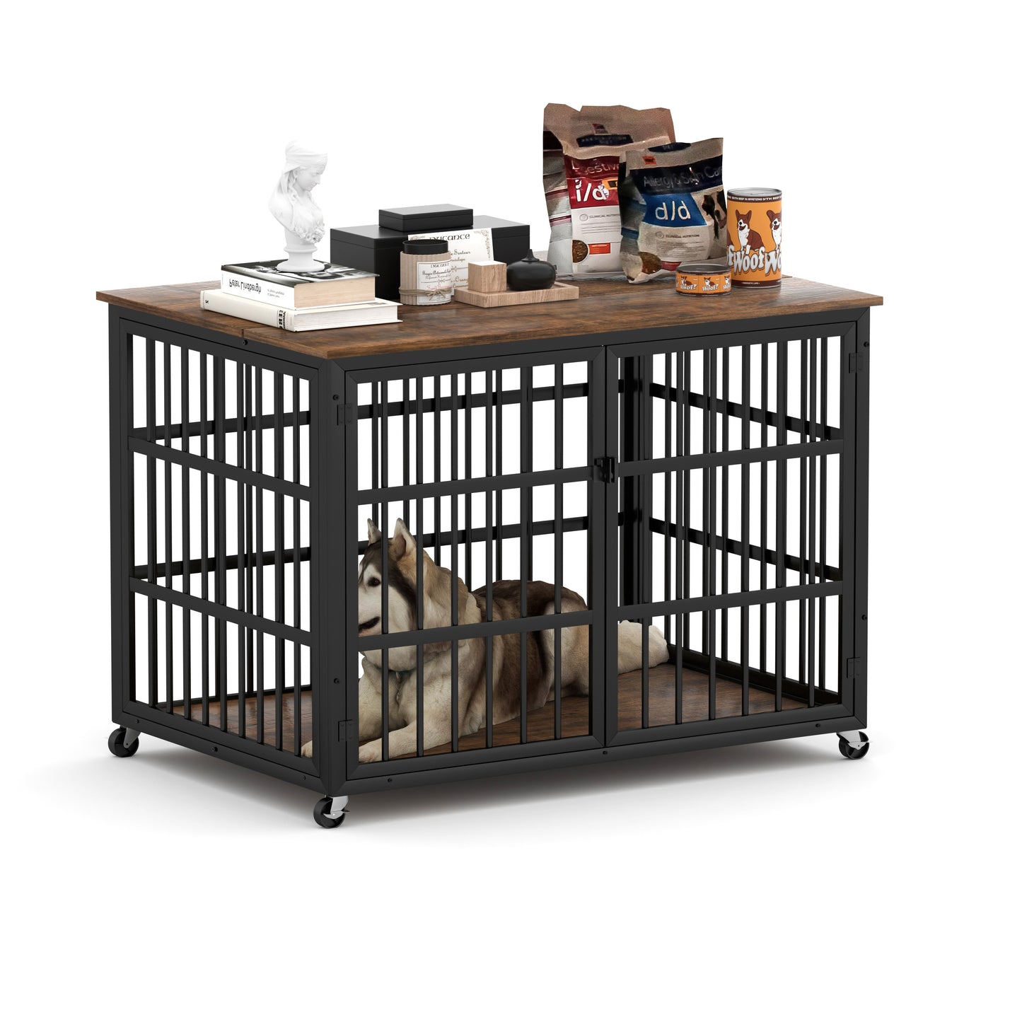 Fitch Industrial Iron Rustic Dog Crate