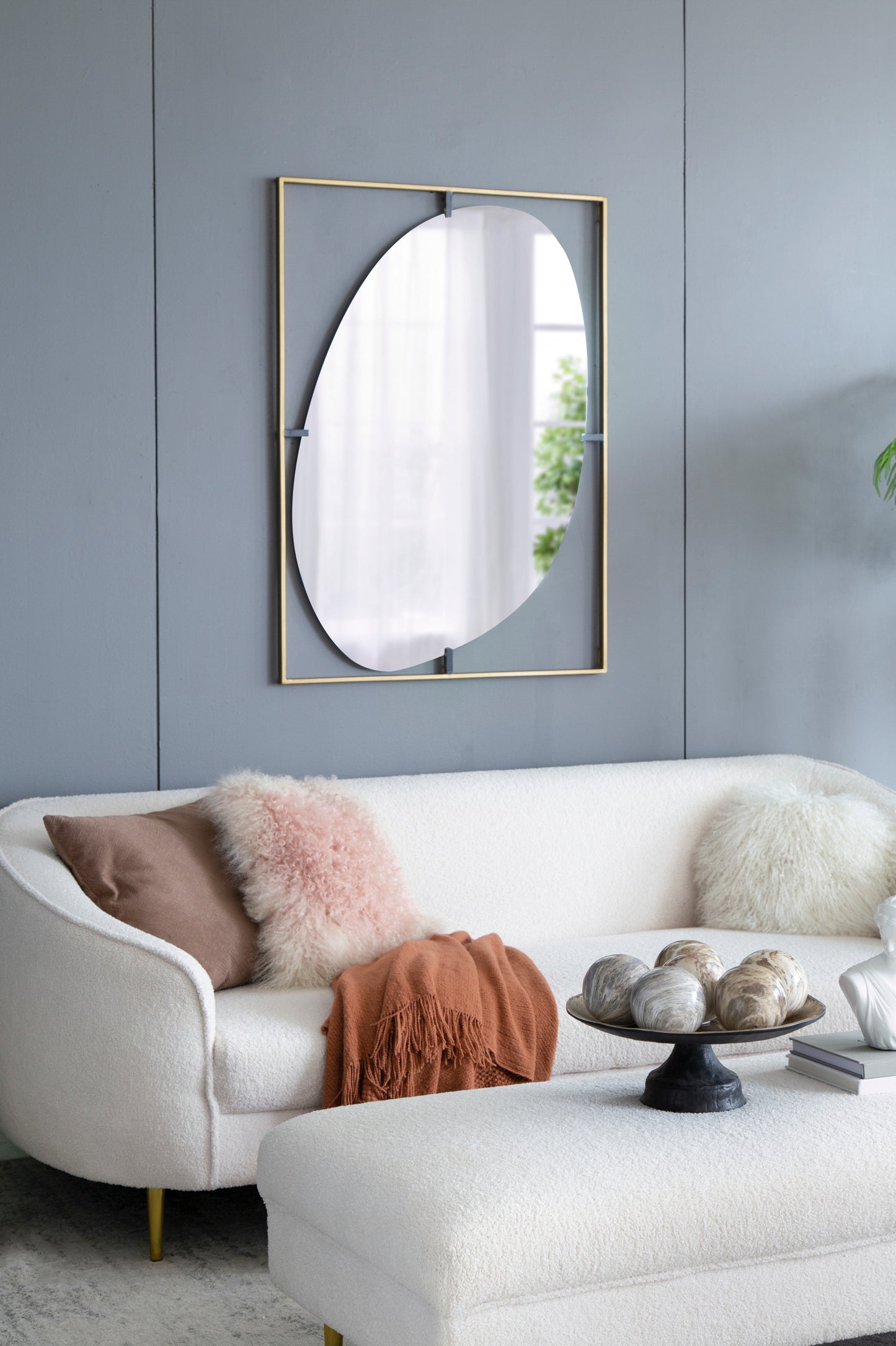 Ghivi Contemporary Poppy Framed Mirror