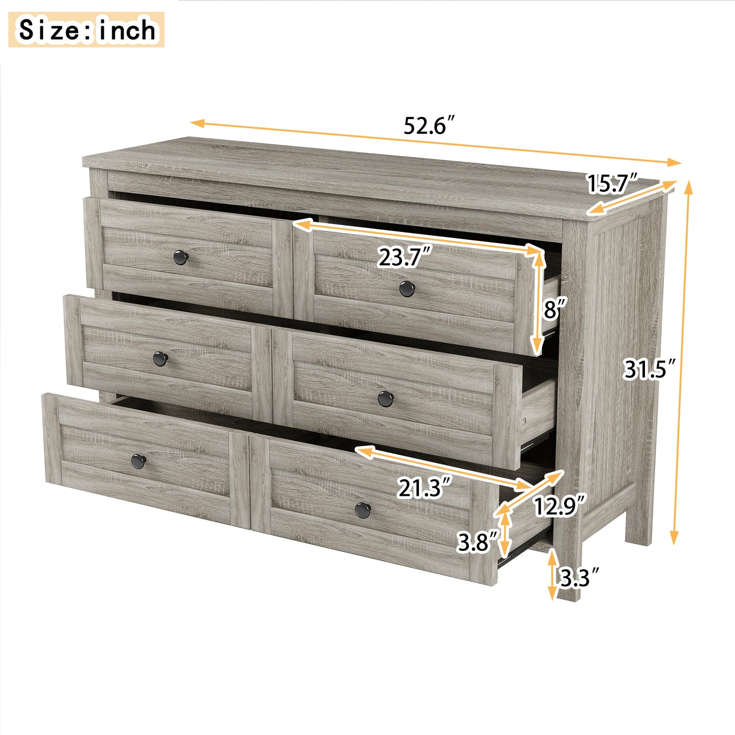 Lazzareschi Contemporary Wooden Storage Dresser