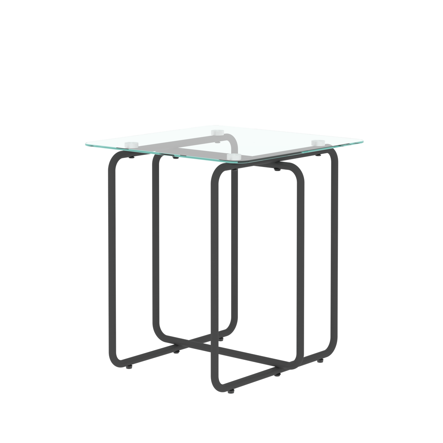 Westport Modern Tempered Glass Side Table