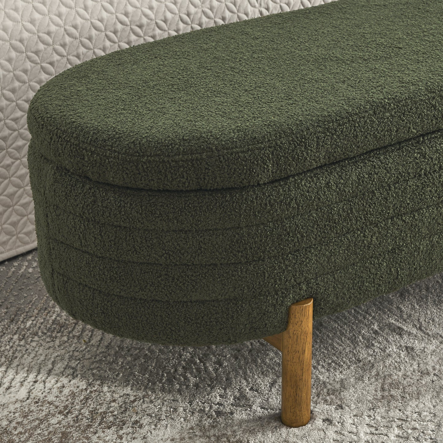 Westport Modern Velvet Storage Ottoman
