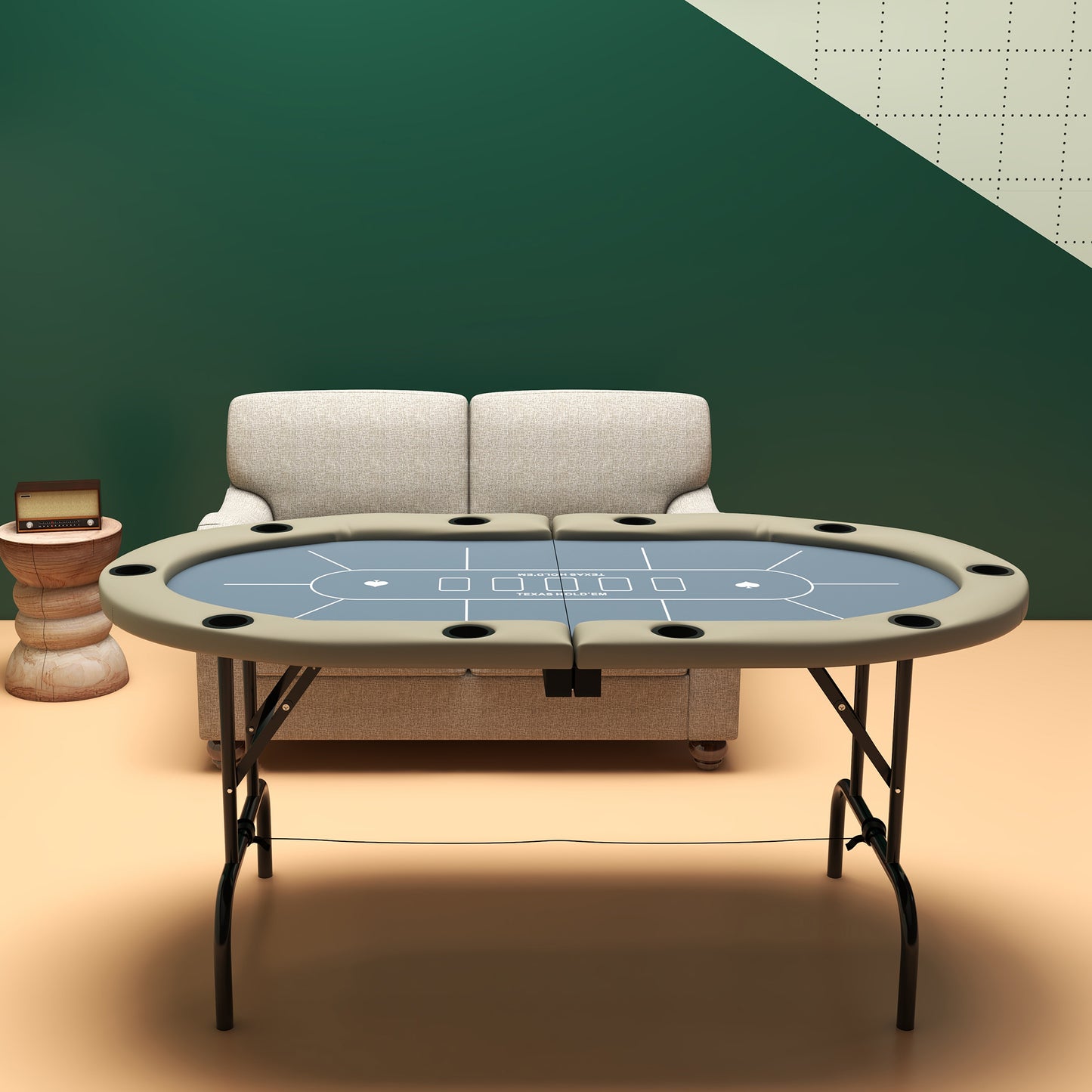 Mission Contemporary Foldable Poker Table