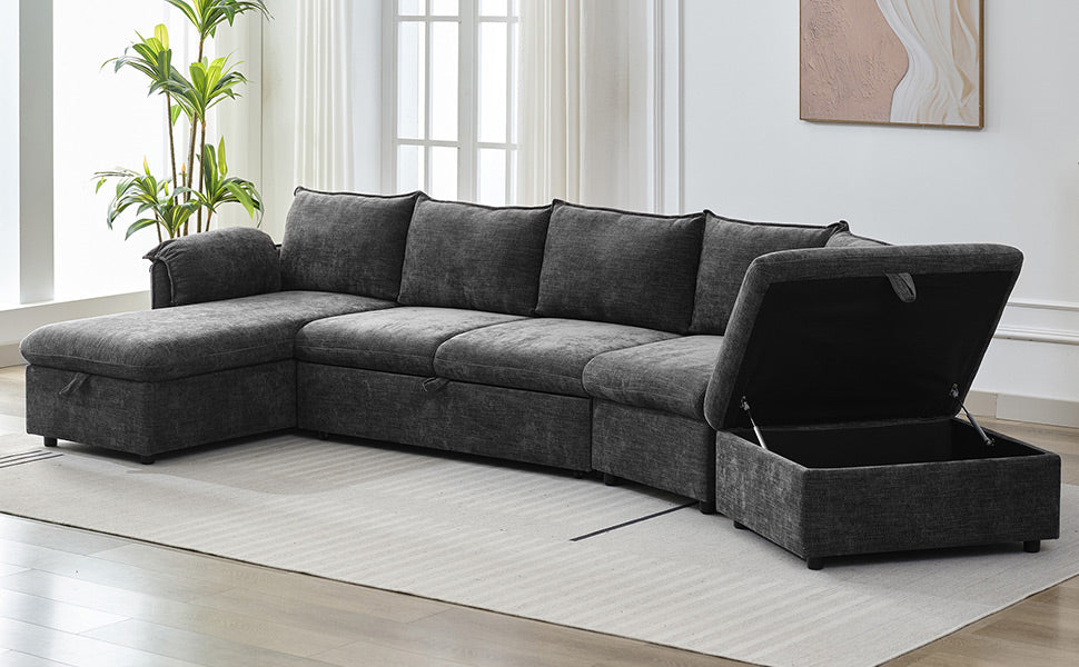 Sonoma Modern Pull-out Couch Sectional