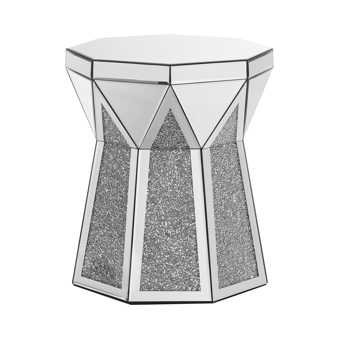 Justo Contemporary Crystal Polygon Coffee Table