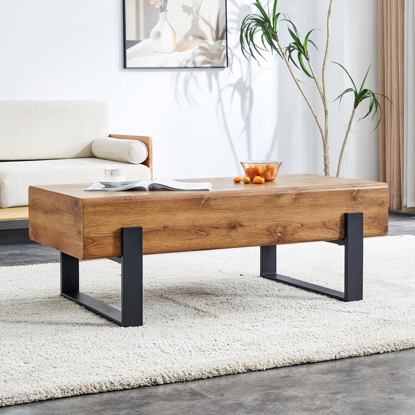 Ghivi Industrial Rustic Elegance Coffee Table