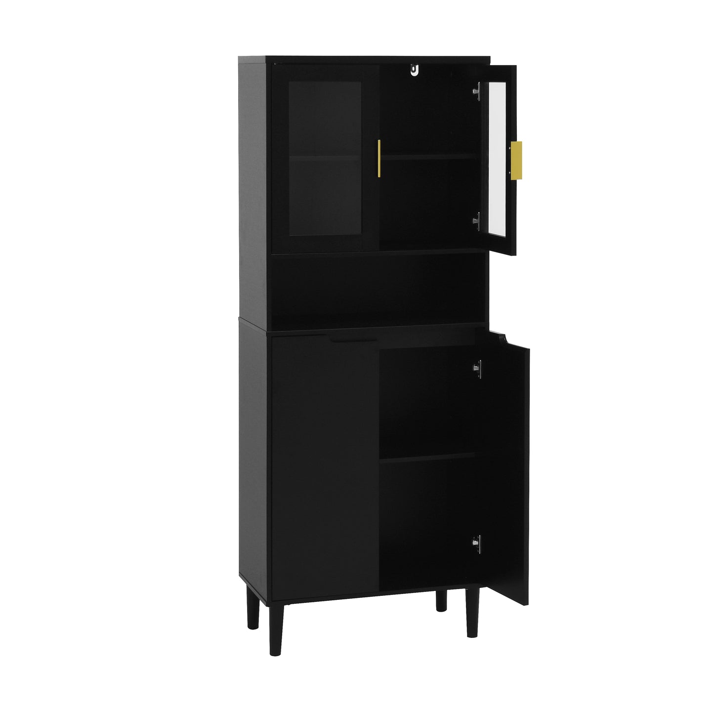 Sonoma Modern Glass Storage Bedroom Cabinet