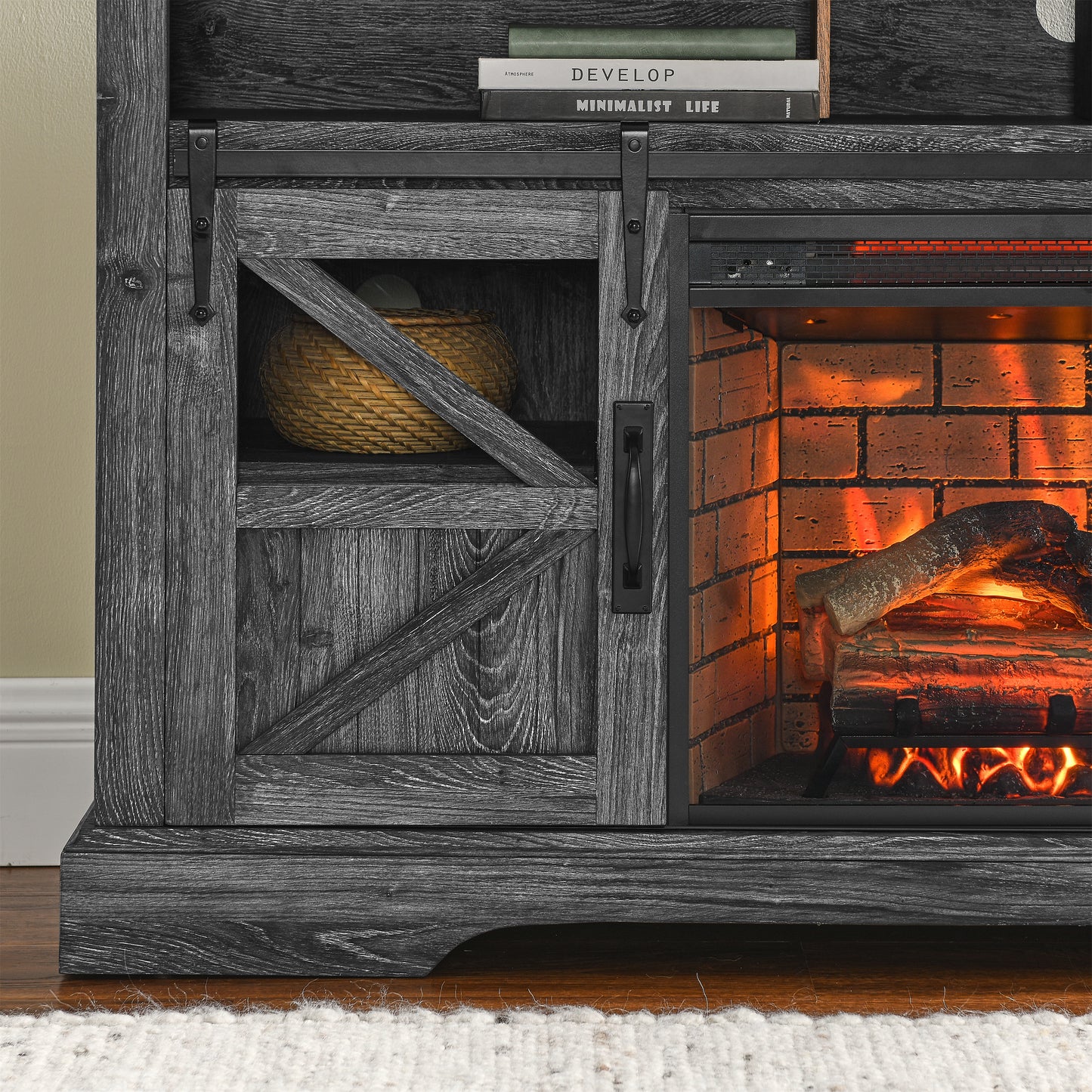 Fitch Modern Electric Fireplace Entertainment Center