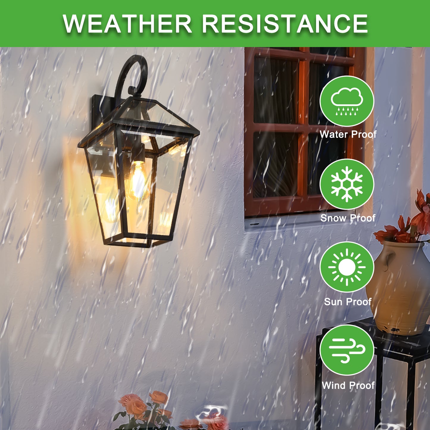 Warmsprings Modern Waterproof Wall Lamp