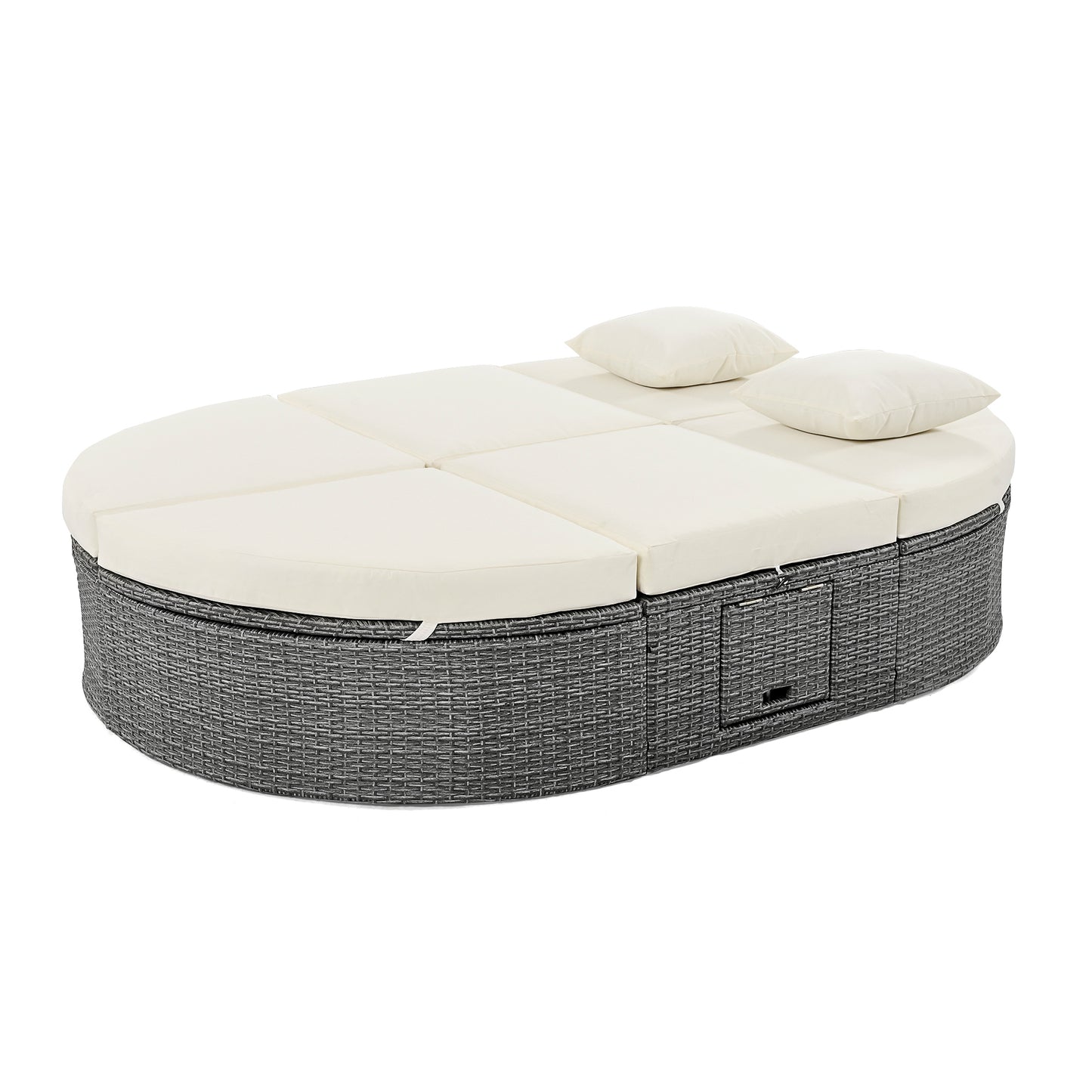 Centerville Modern Chaise Rattan Sun Daybed