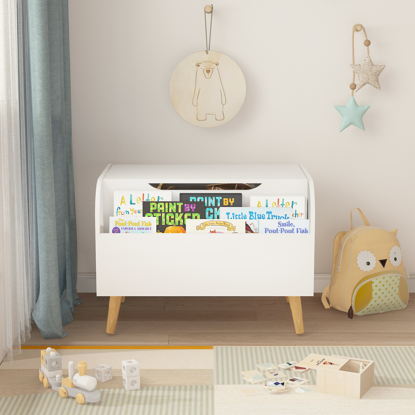 Cleo Craftsman Wooden Toy Organizer
