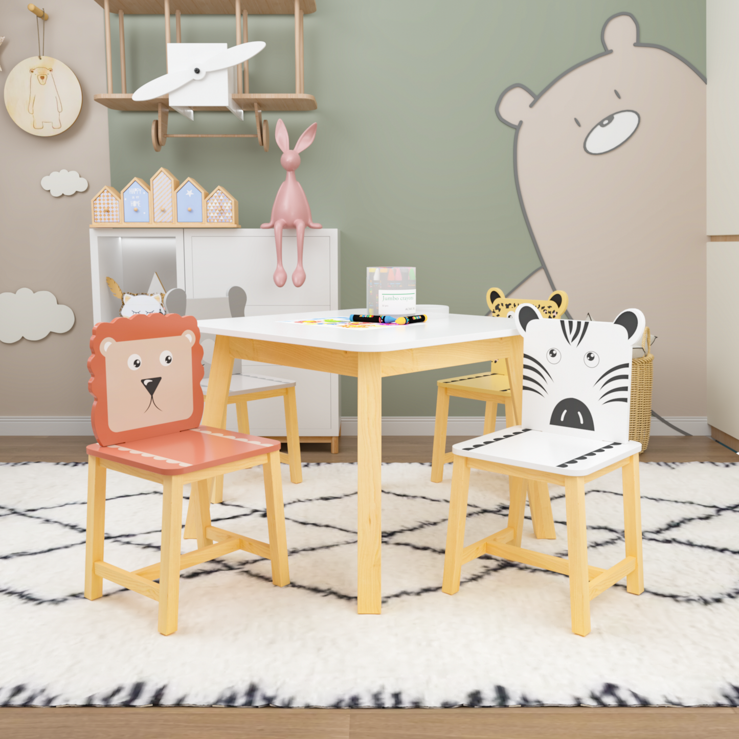 Lula Craftsman Kids Animal Table Set