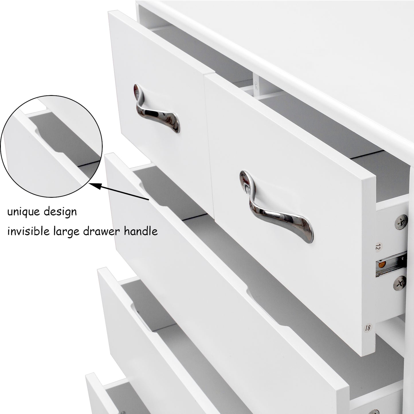 Mission Contemporary Six-Drawer Side Table