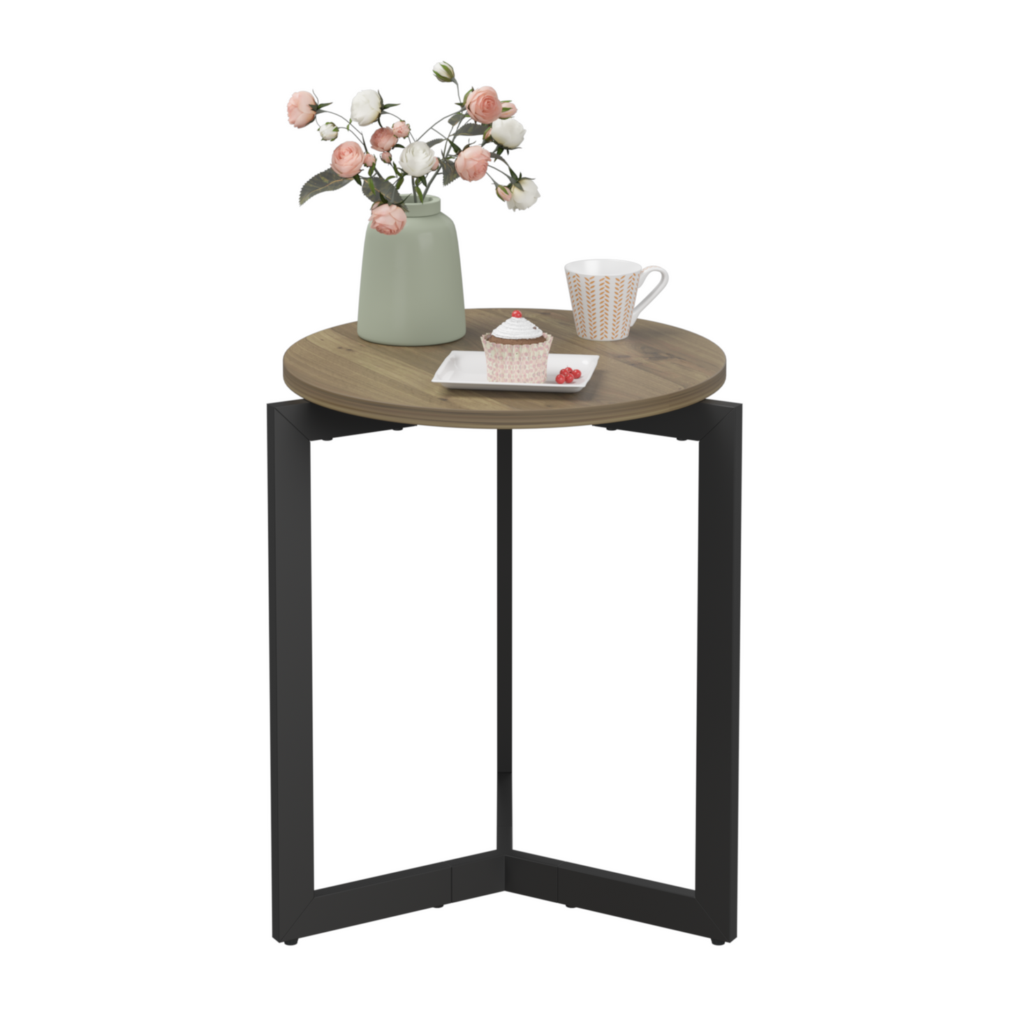Bartholomew Modern Round Metal Accent Table