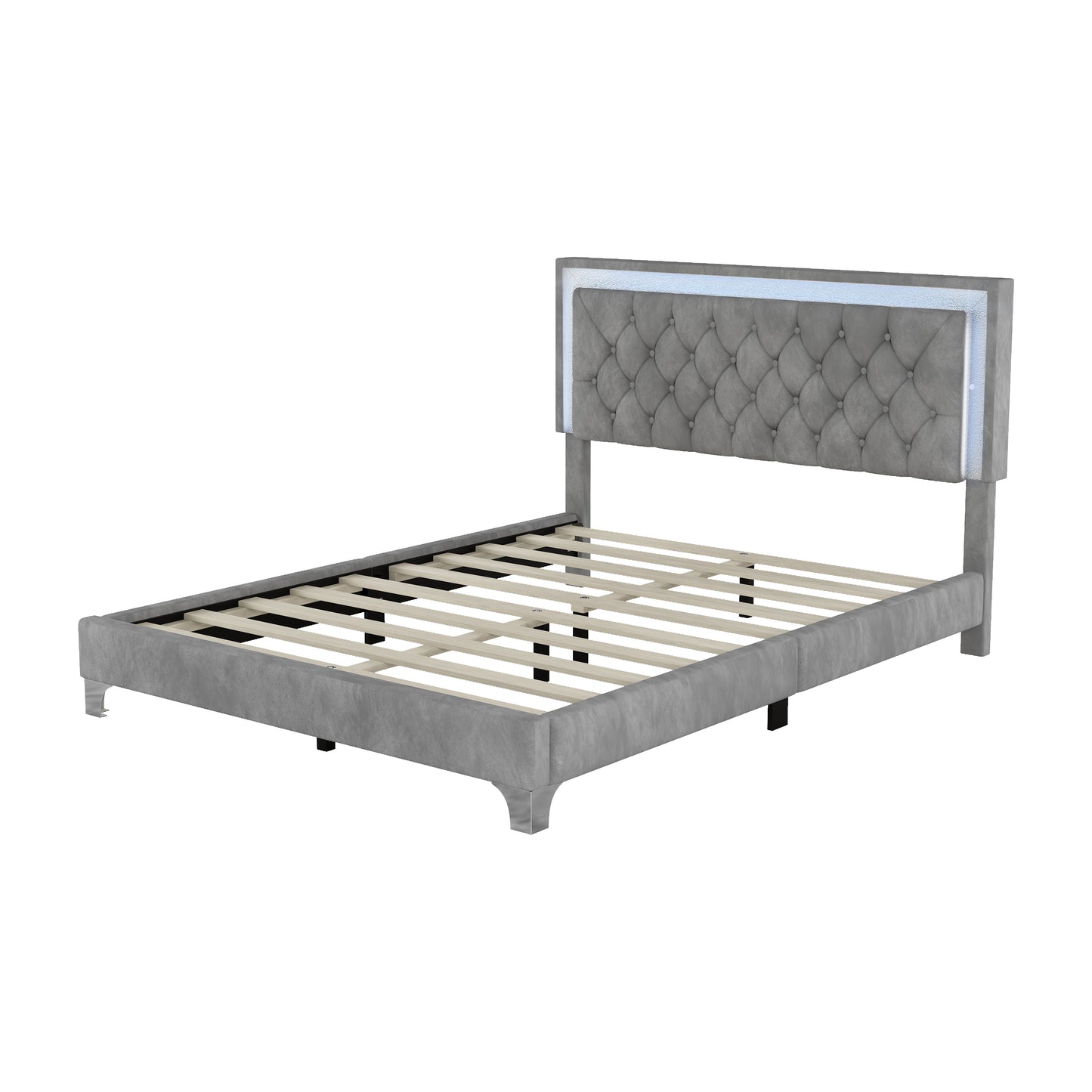 Silverleaf Modern LED Platform Bedroom Set