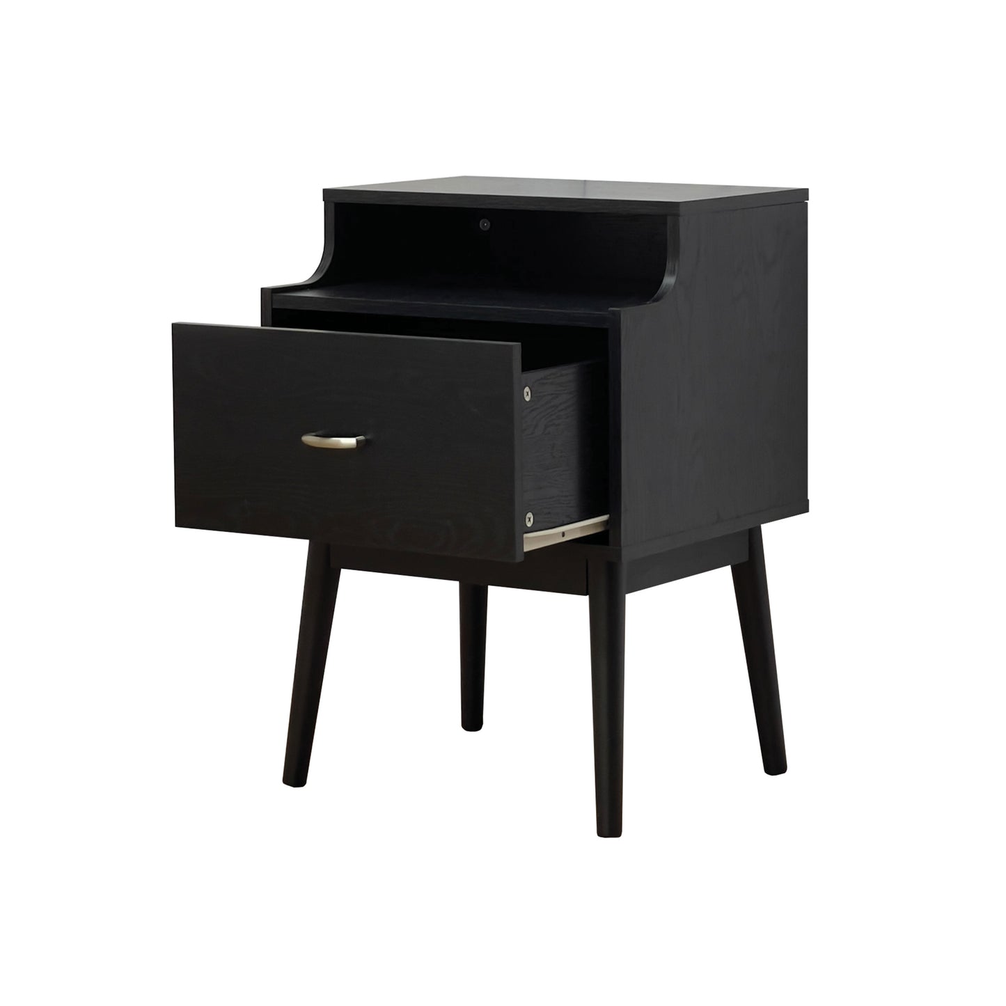 Irvington Contemporary Velvet Drawer Nightstand