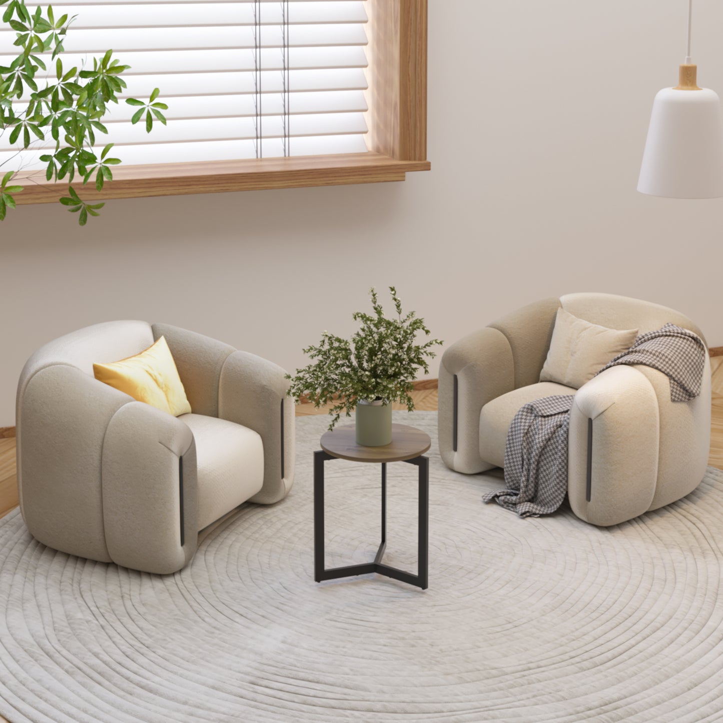 Bartholomew Modern Round Metal Accent Table