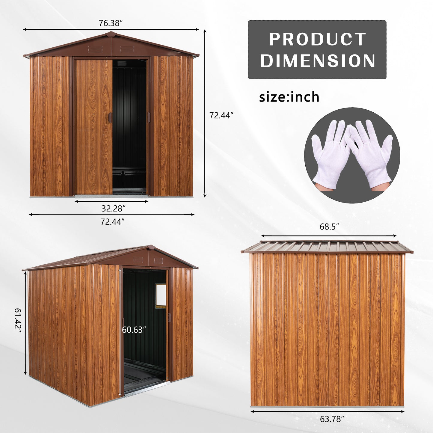 Calista Industrial Outdoor Metal Storage Shed