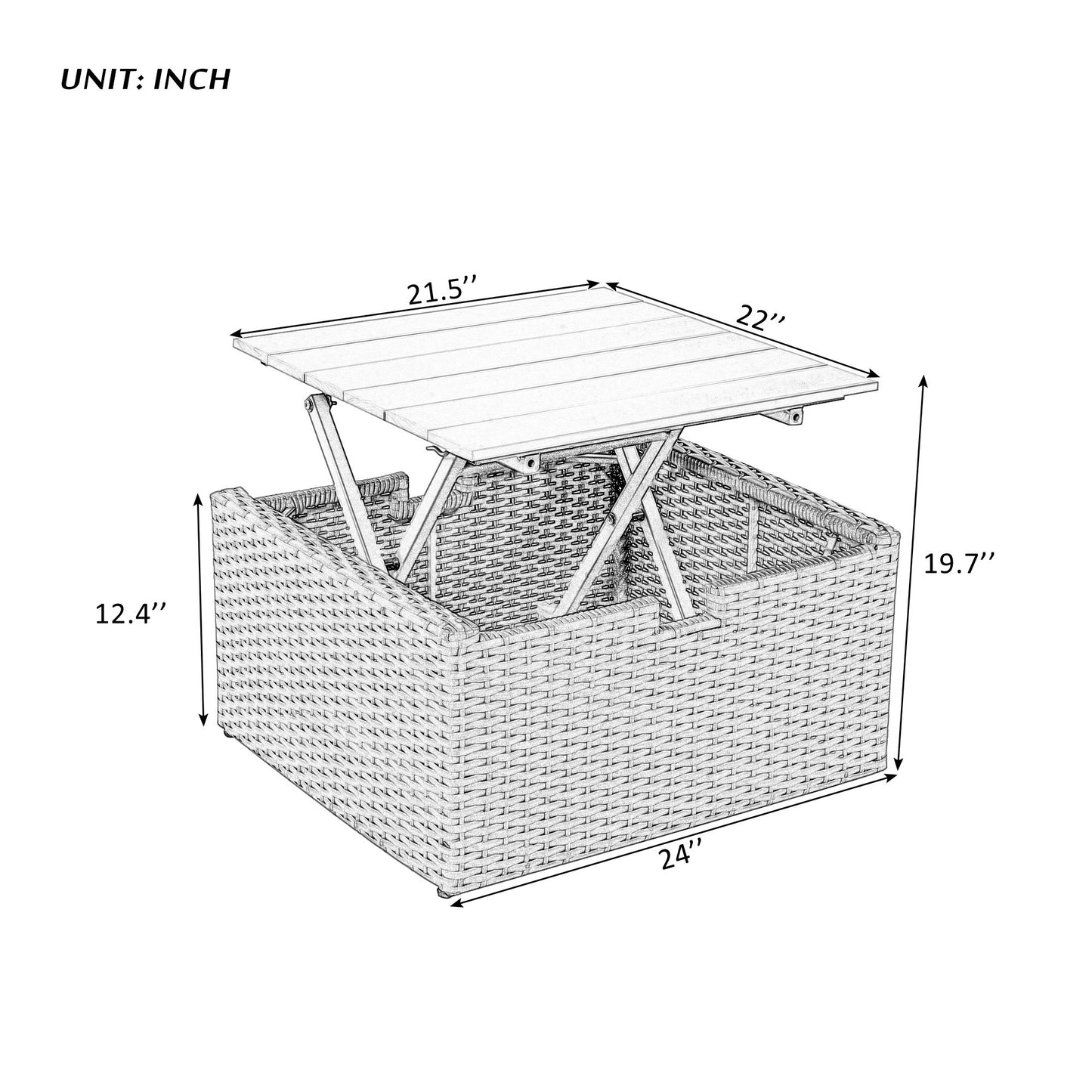 Jiron Contemporary Wicker Patio Set