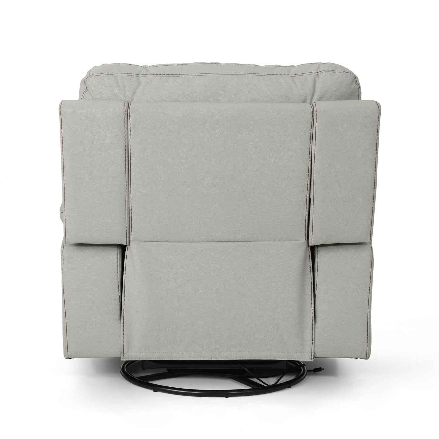 Cleo Mid-Century Faux Leather Power Recliner