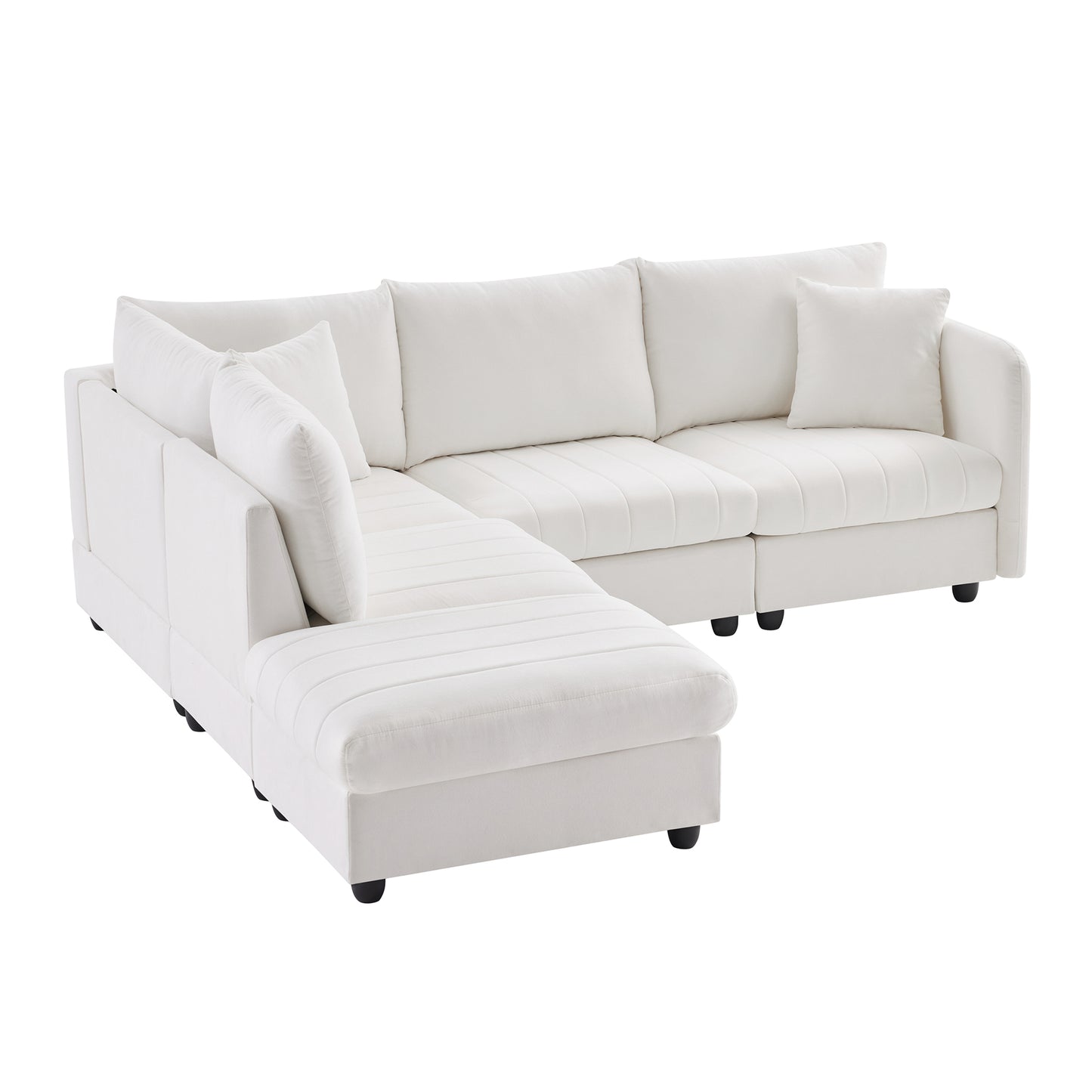 Amity Modern Modern Stripe Sectional Sofa