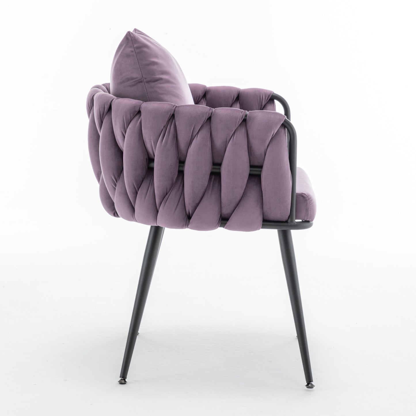 Marites Modern Velvet Weaving Dining Chairs Set