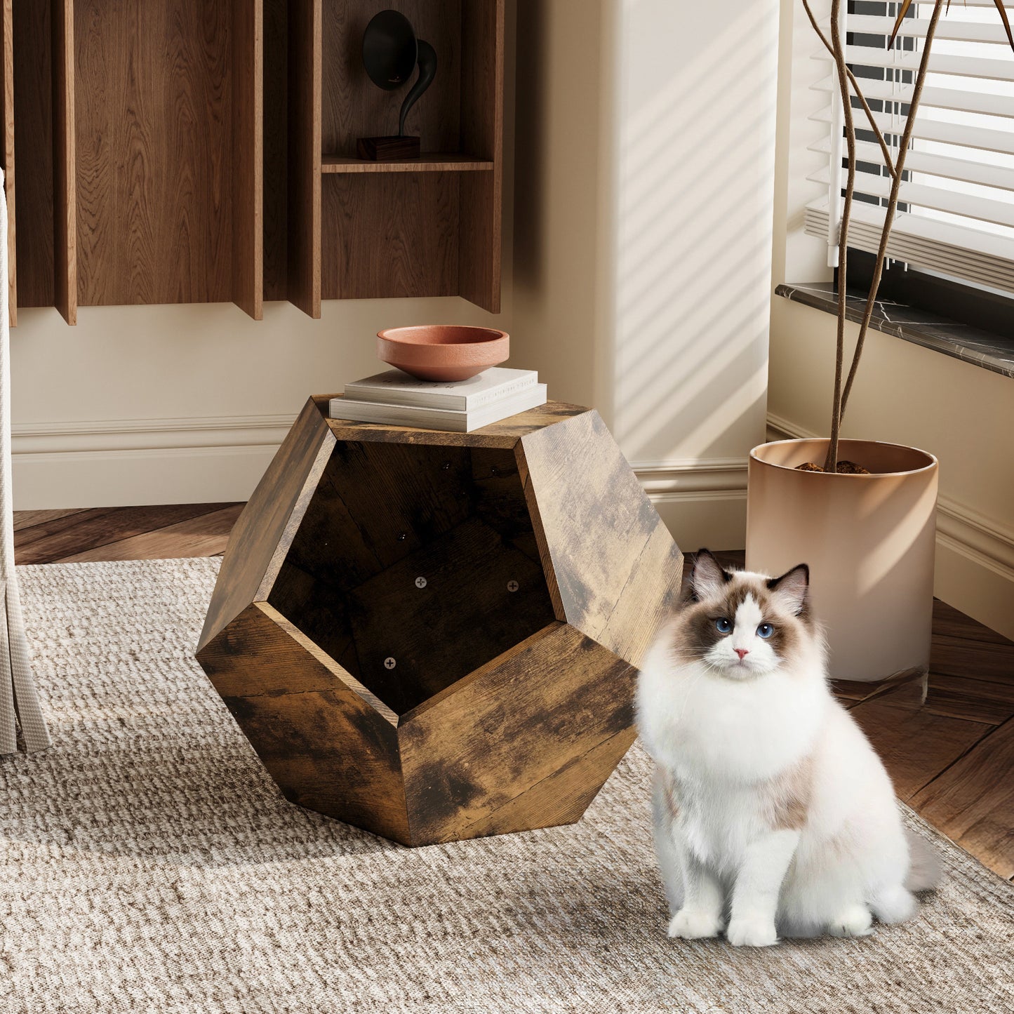 Lula Craftsman Wood Pet Table