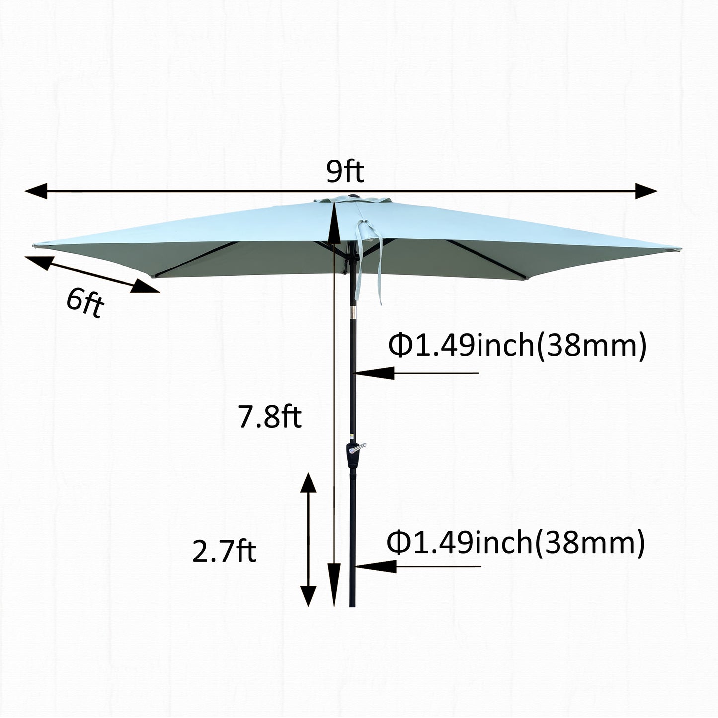Fitch Modern Patio Tilt Market Umbrella