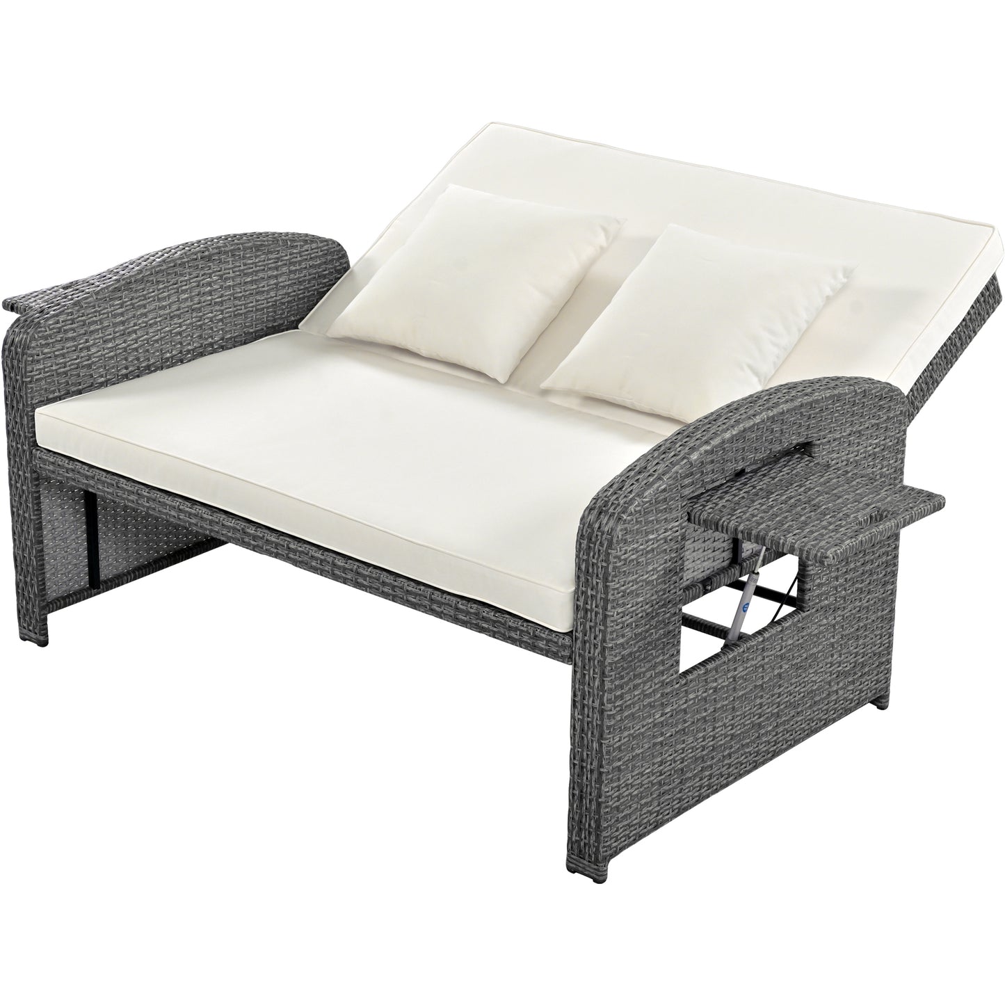 Healdsburg Contemporary Wicker Rattan Reclining Daybed