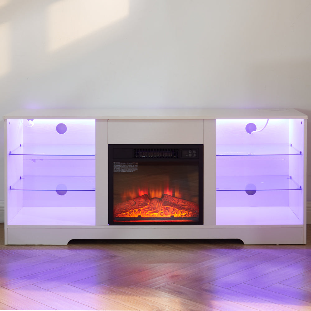 Marcel Modern LED Fireplace TV Stand