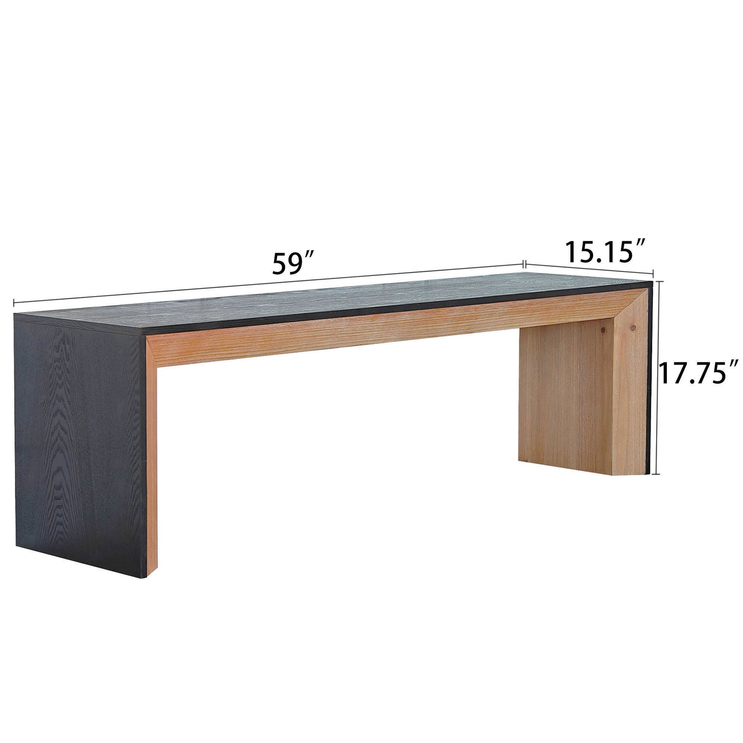 Calista Craftsman Wood Dining Bench