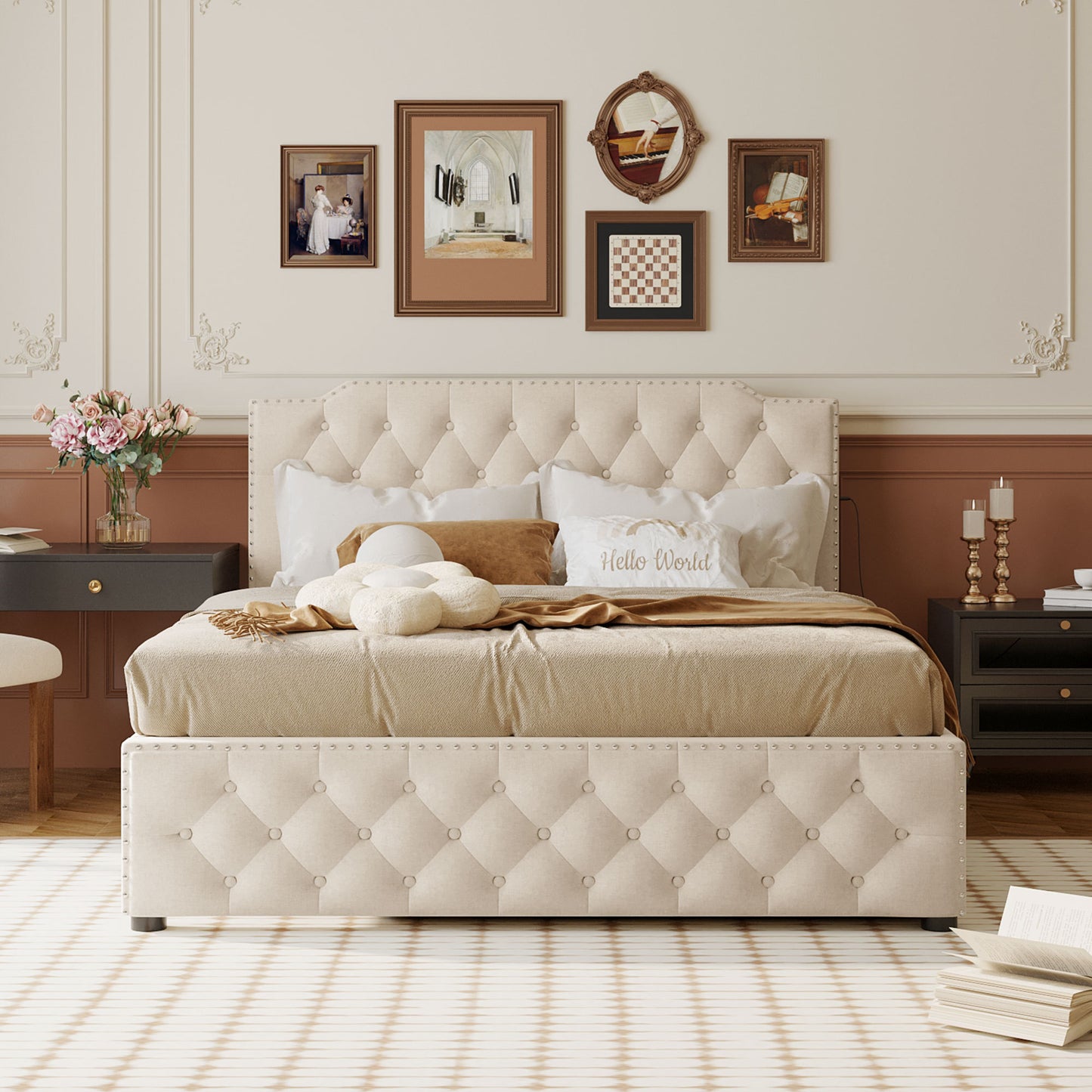 Cleo Contemporary Platform Bed