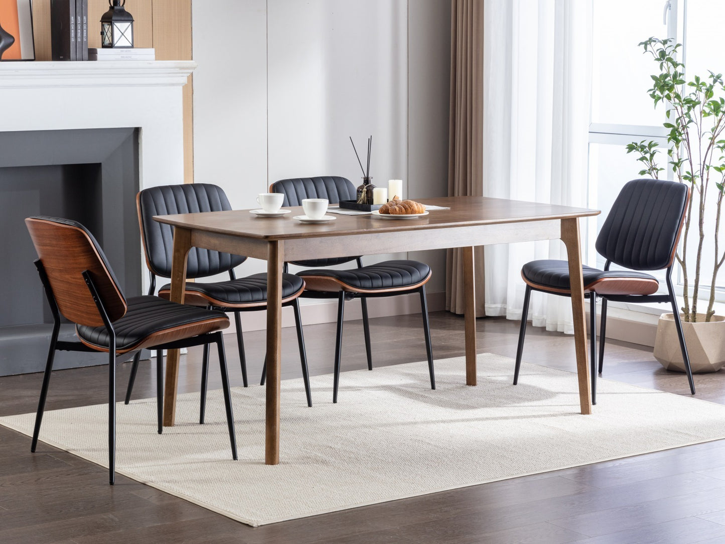 Irvington Mid-Century Retro Faux Dining Chairs