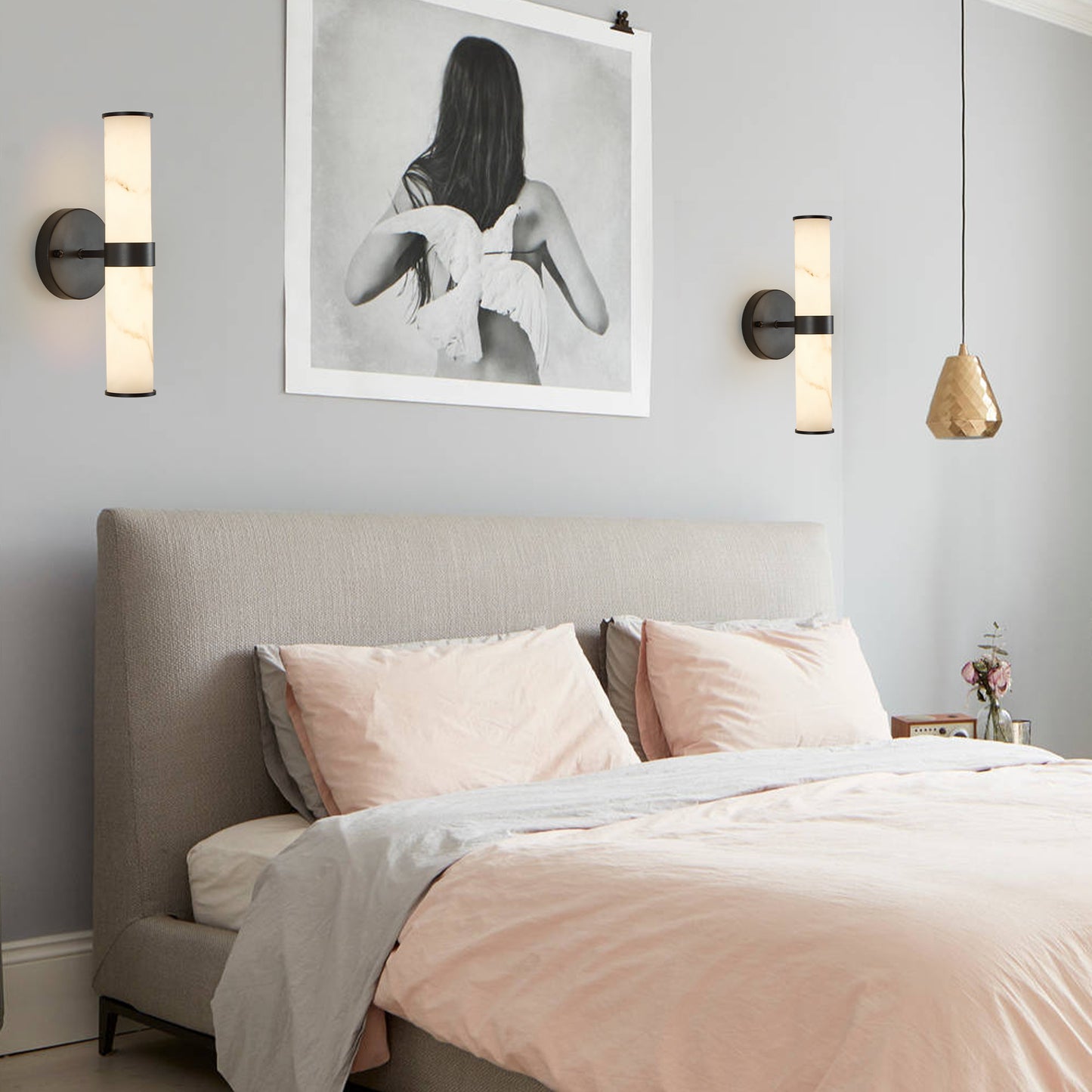 Luz Industrial Marble Texture Wall Light