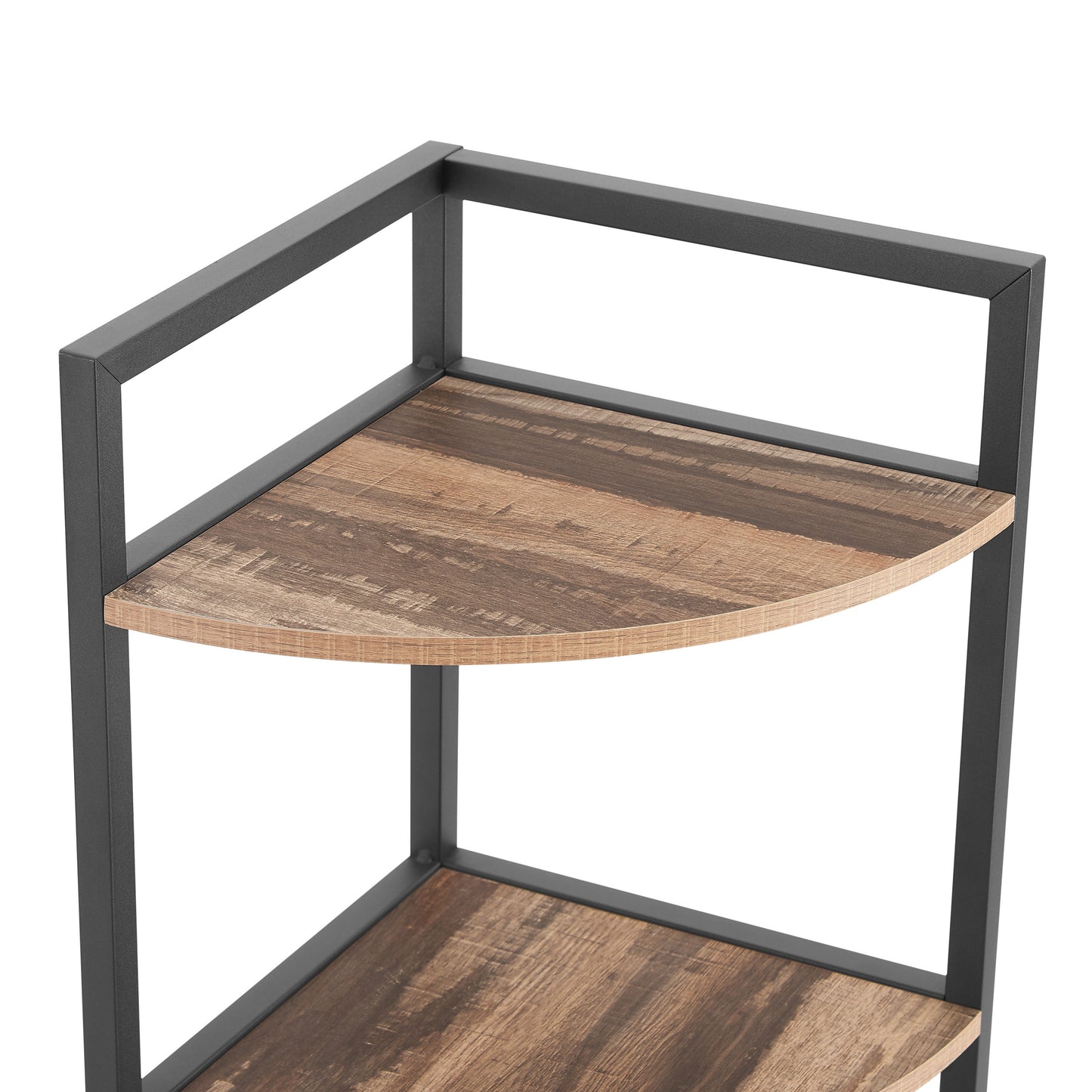 Cleo Modern Rustic 6-Tier Corner Bookcase