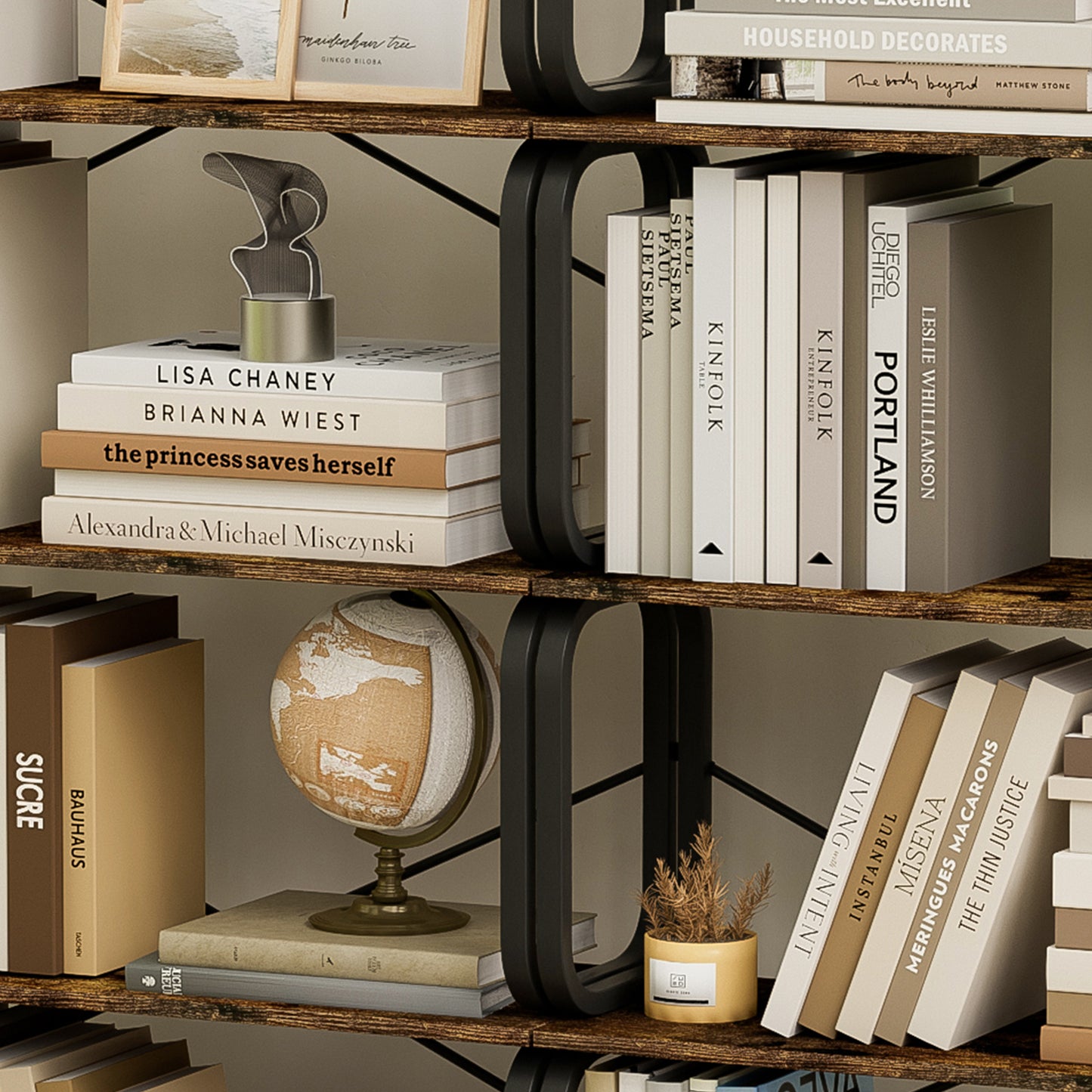 Bartholomew Industrial Open Bookshelf Frame