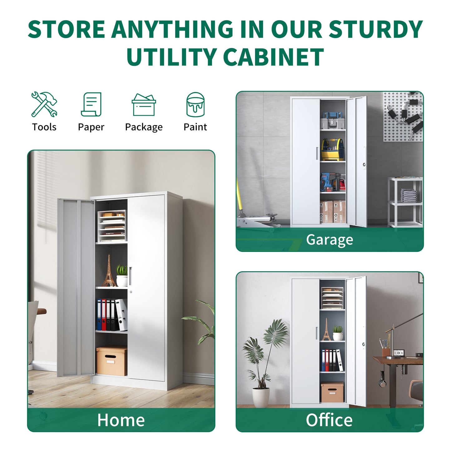 Westport Modern Metal Storage Cabinet