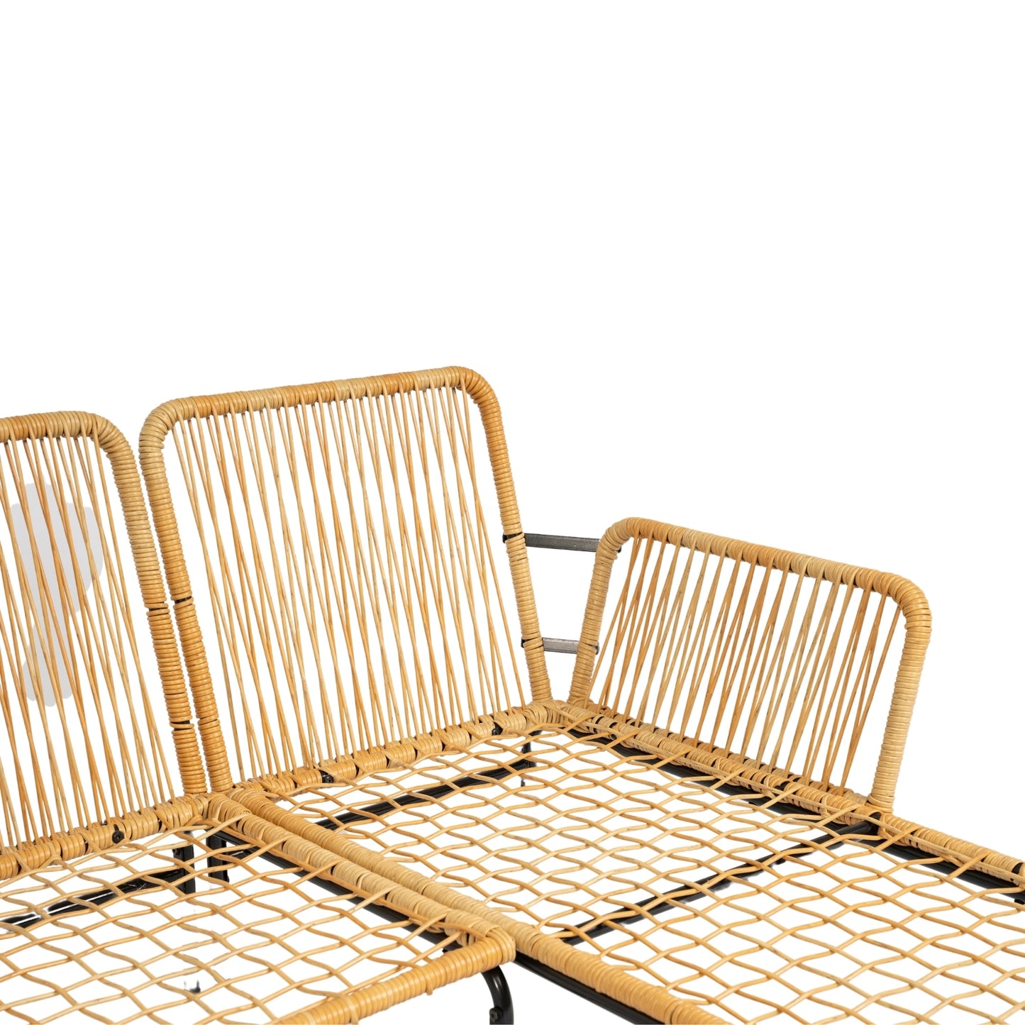Marcel Modern Natural Wicker Patio Set