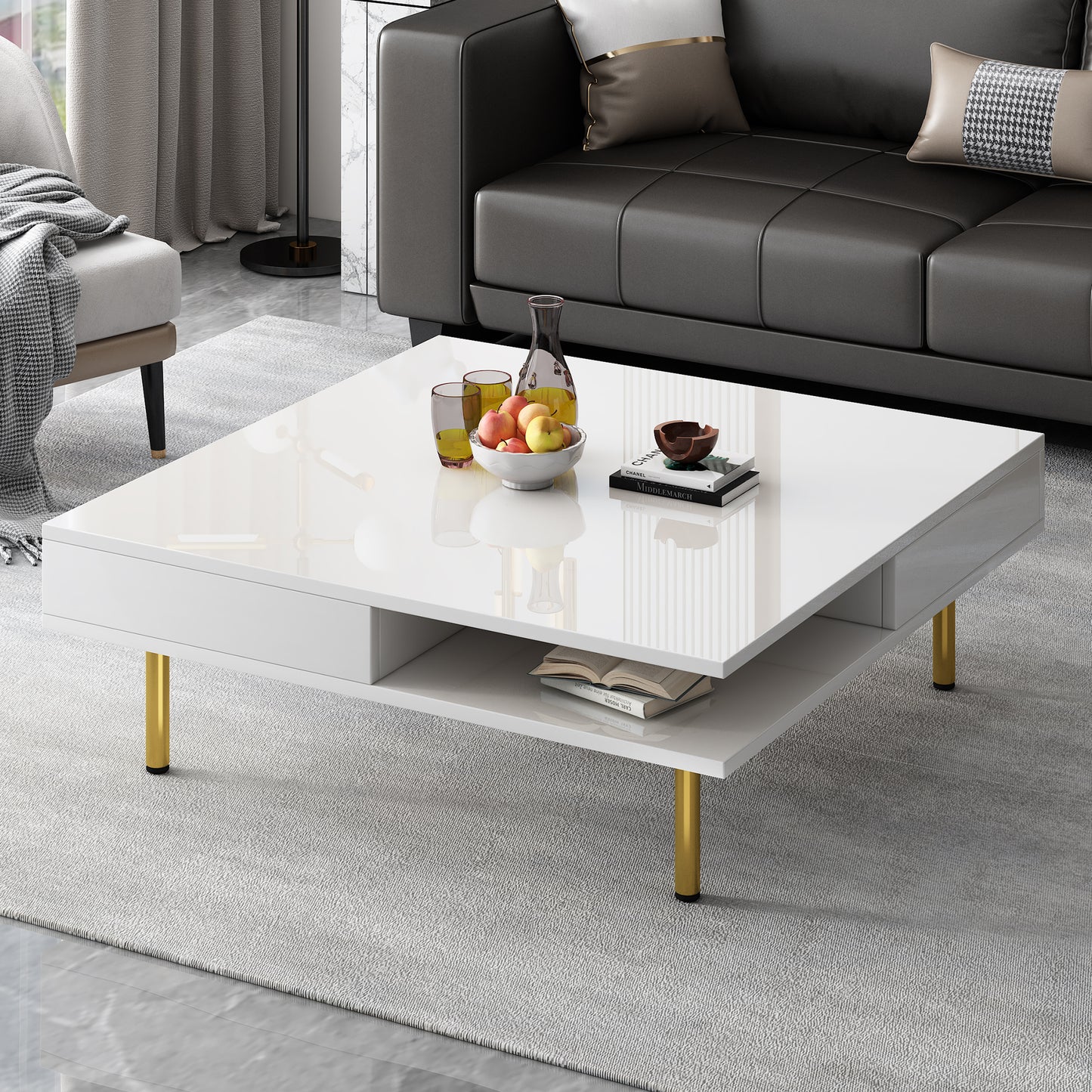 Warmsprings Modern High Gloss Coffee Table