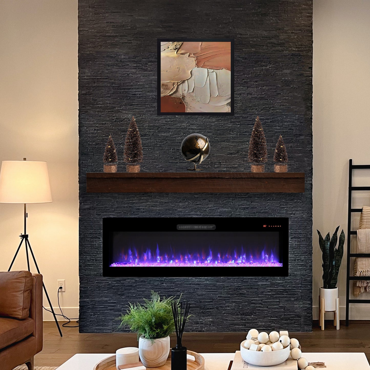 Jiron Modern Electric Wall Fireplace