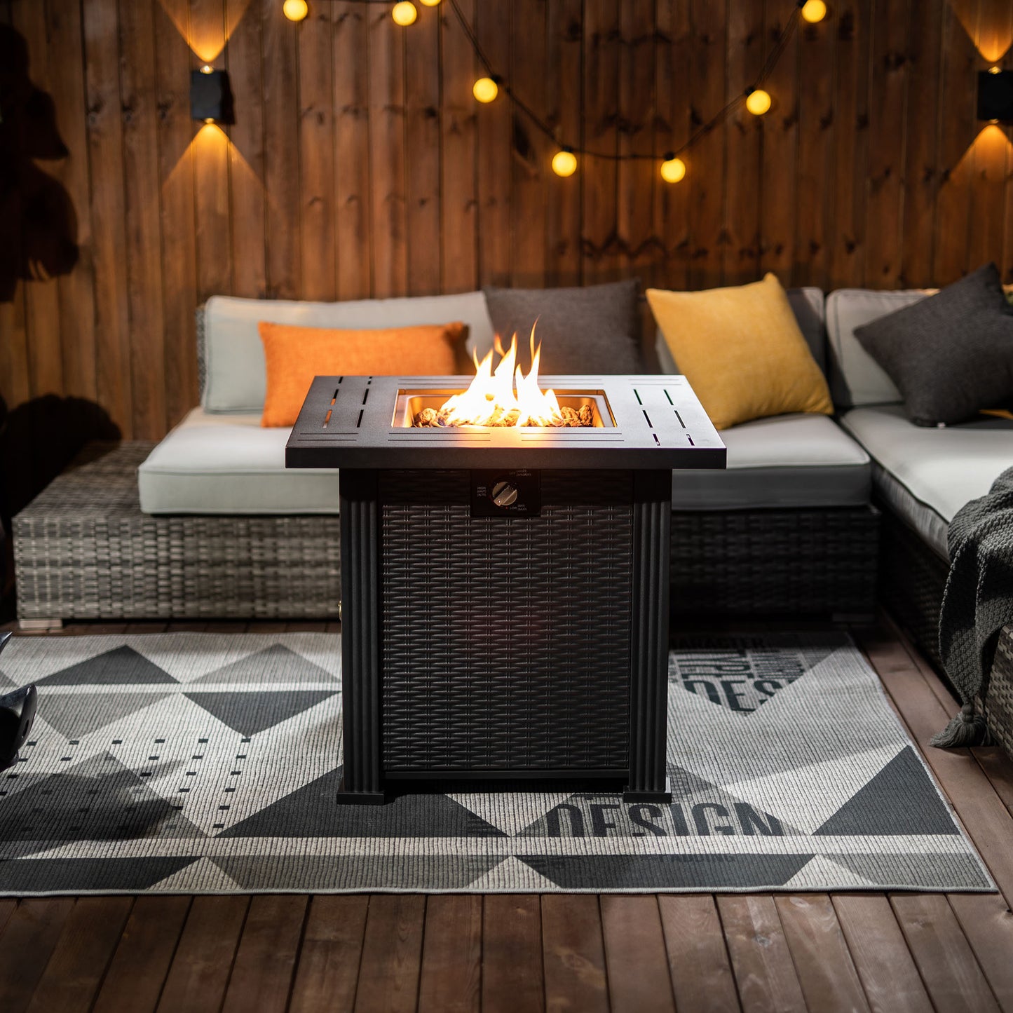 Warmsprings Contemporary Fire Pit Table